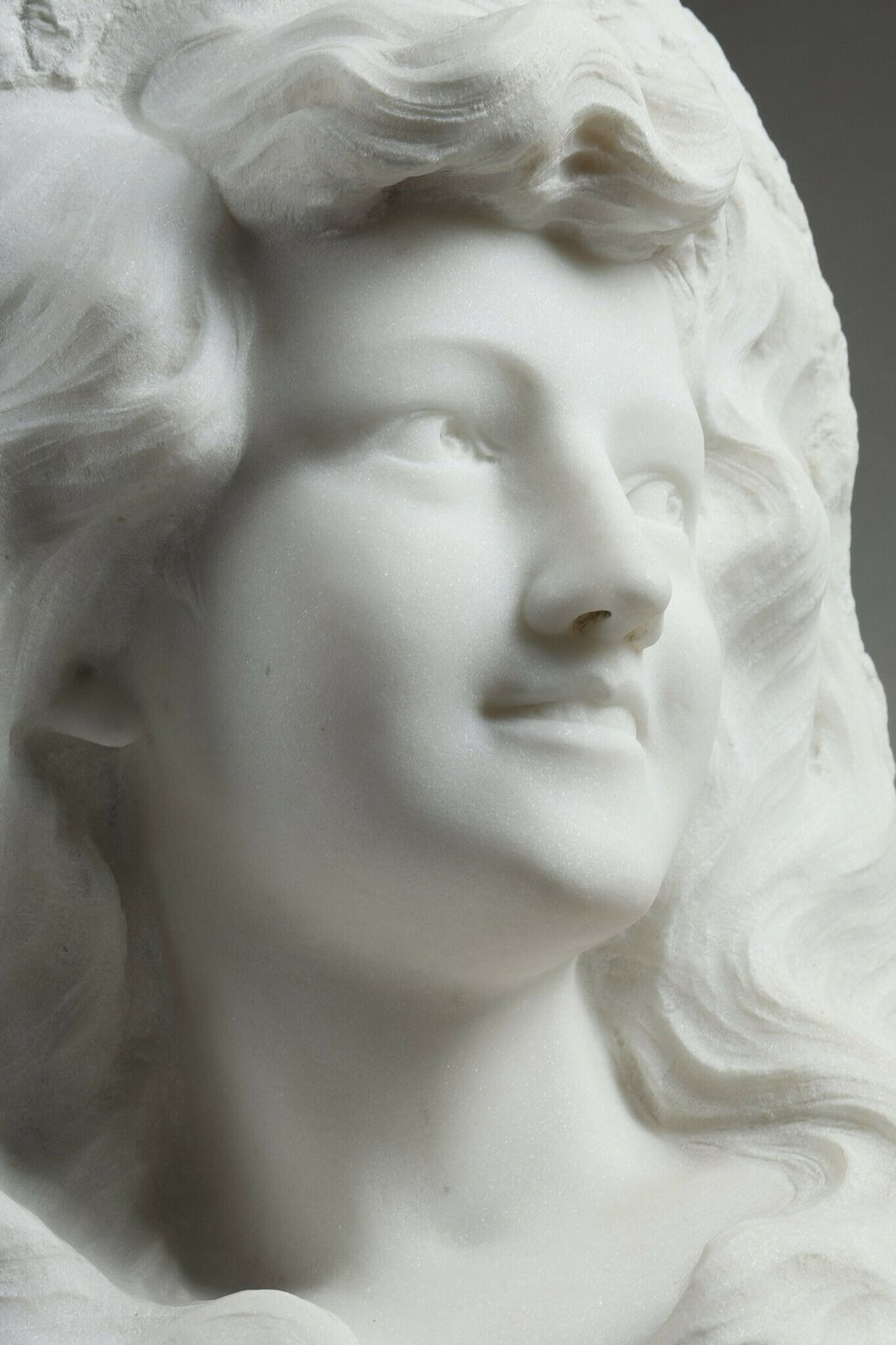 photo buy Bust Of A Young Woman In Carrara Marble, 19th Century