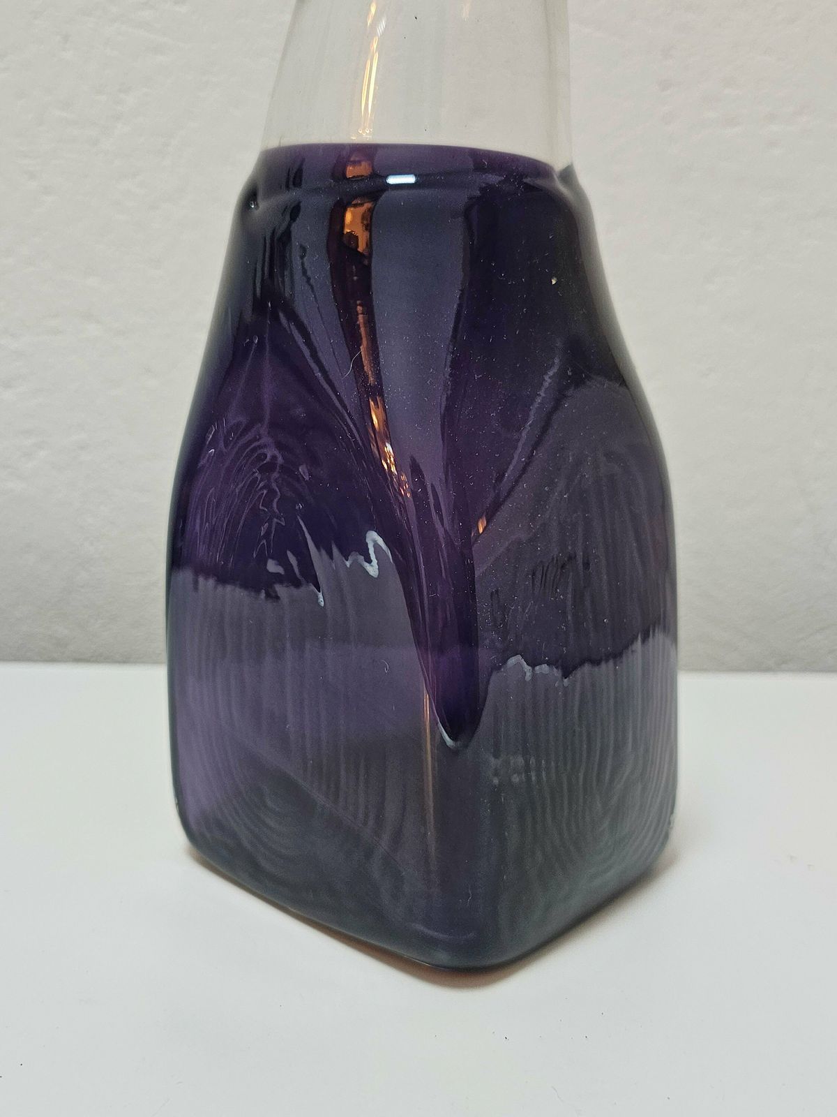 Mid Century Modern Purple Murano Glass  Vase // Made In Italy In 1970s photo furniture