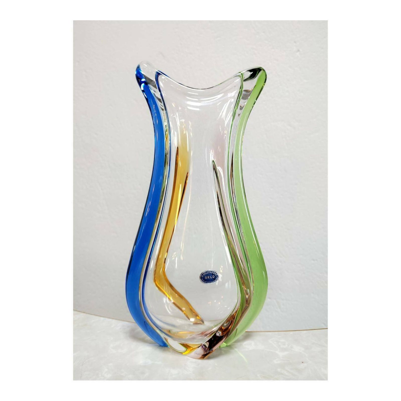 Czech Rhapsody Vase By František Zemek For Sklo Glass Factory // Made In Czechoslovakia In 1960s