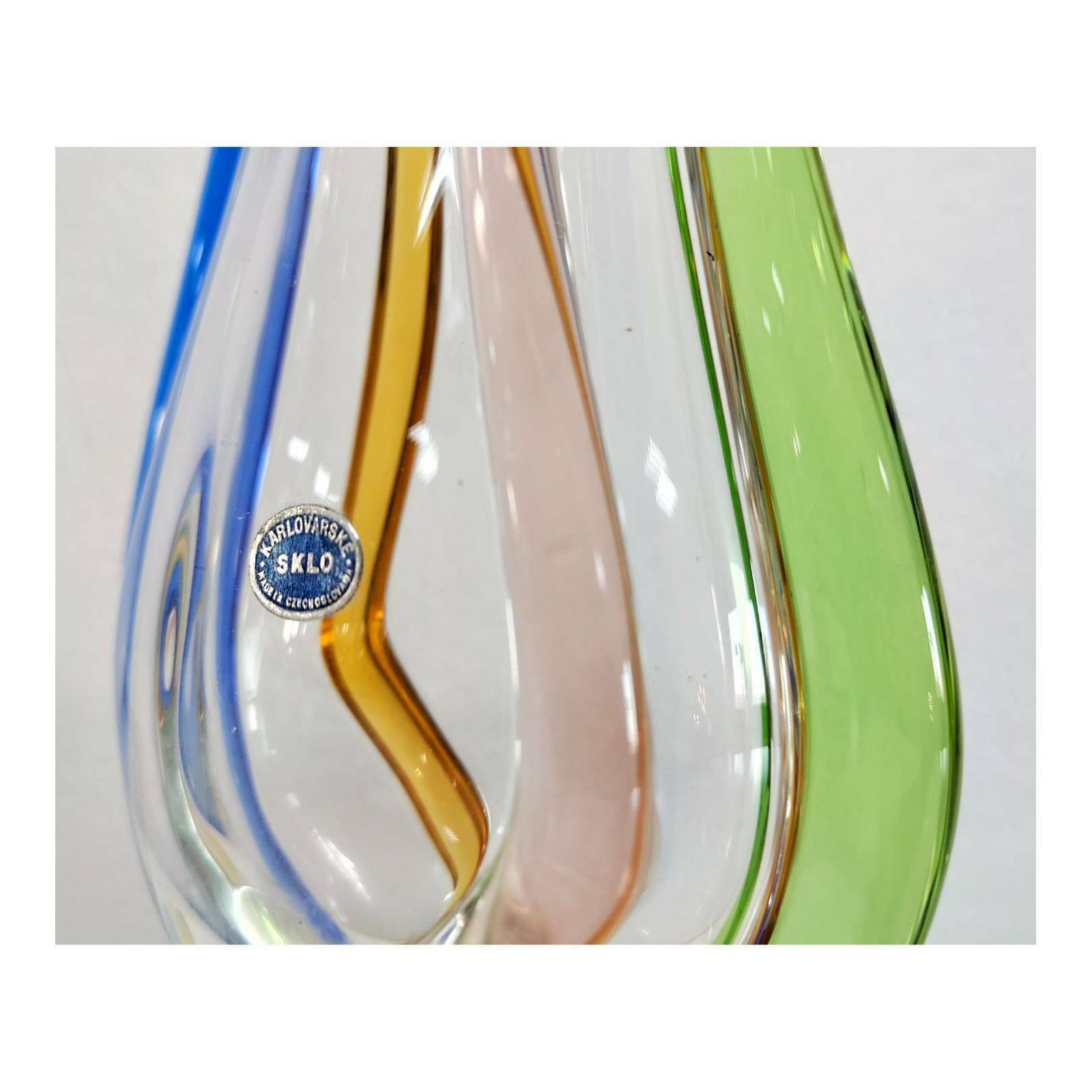 Czech Rhapsody Vase By František Zemek For Sklo Glass Factory // Made In Czechoslovakia In 1960s photo Home Decor