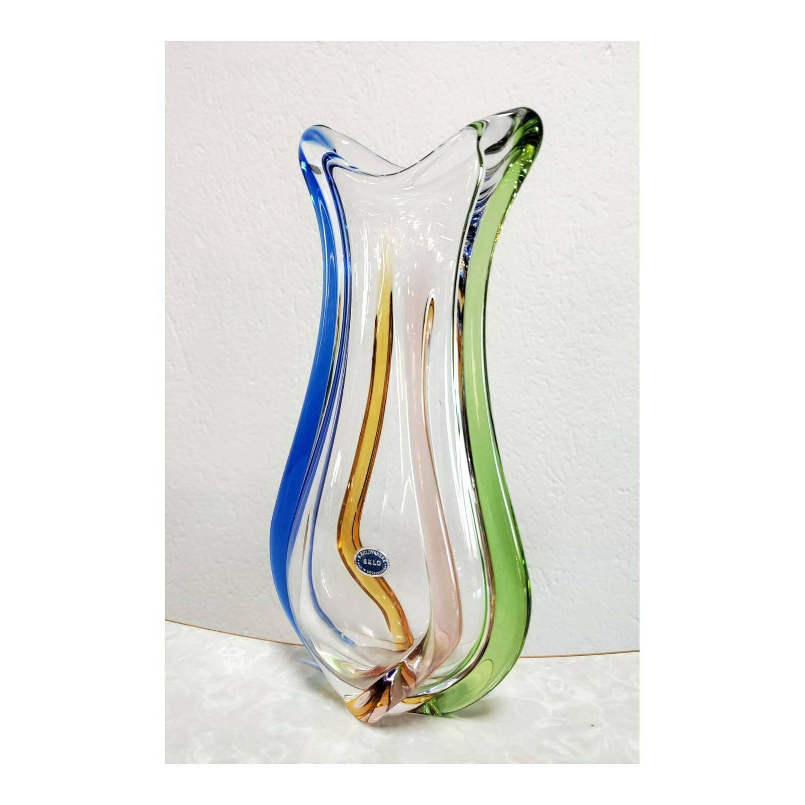 Czech Rhapsody Vase By František Zemek For Sklo Glass Factory // Made In Czechoslovakia In 1960s photo buy