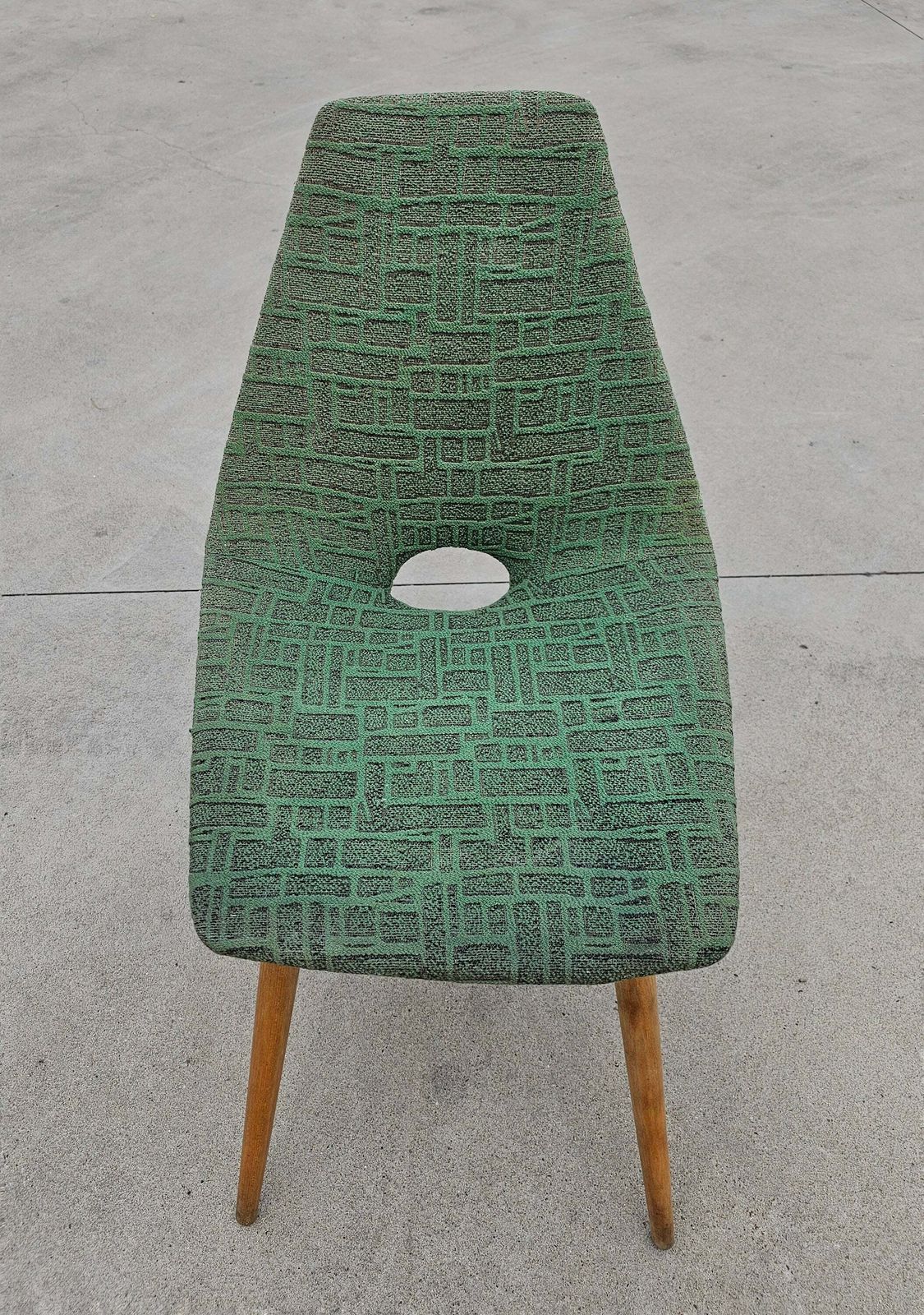 A Rare Mid Century Modern Lounge Chair By Judit Burian With Original Green Fabric // Made In Hungary In 1959 photo for sale