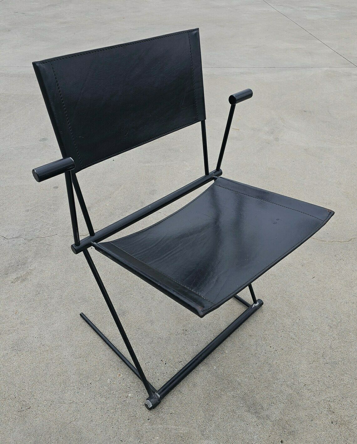 Set Of 4 Ballerina Dining Chairs By Herbert Ohl For Matteo Grassi In Black Leather // Postmodern Dining Chairs // Made In Italy In 1990s photo furniture