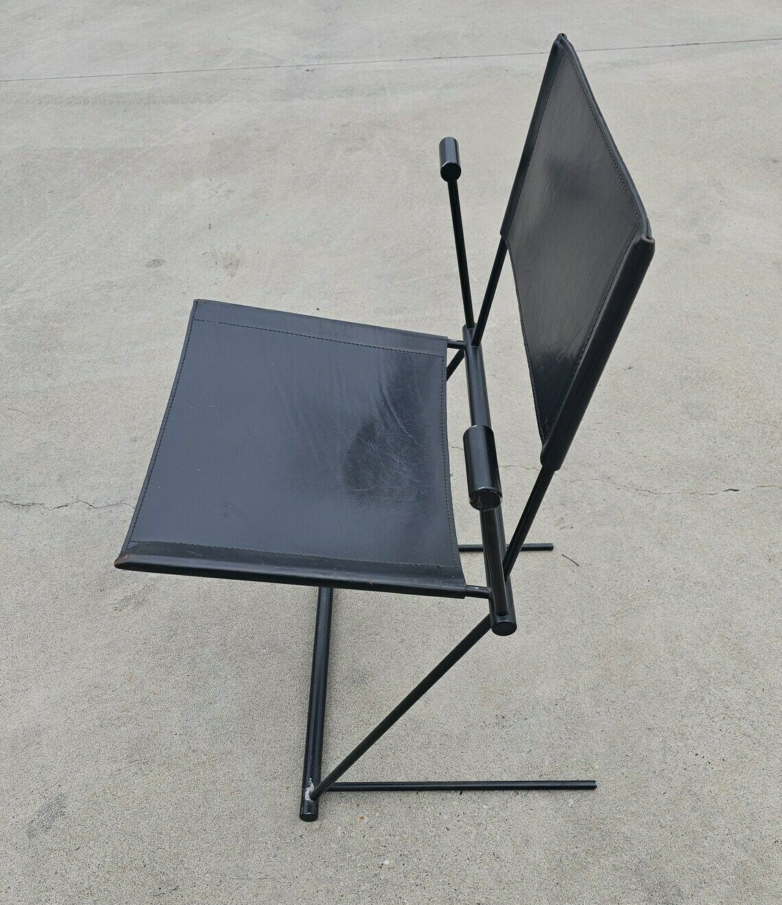 Set Of 4 Ballerina Dining Chairs By Herbert Ohl For Matteo Grassi In Black Leather // Postmodern Dining Chairs // Made In Italy In 1990s photo Furniture