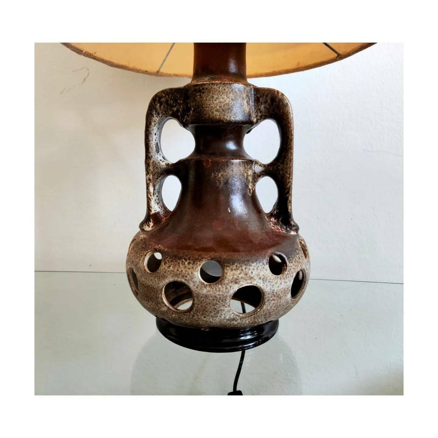 photo furniture Two Mid Century Modern Fat Lava Table Lamps By Walter Gerhards // 70s Ceramics Table Lamp // Made In West Germany In 1970s