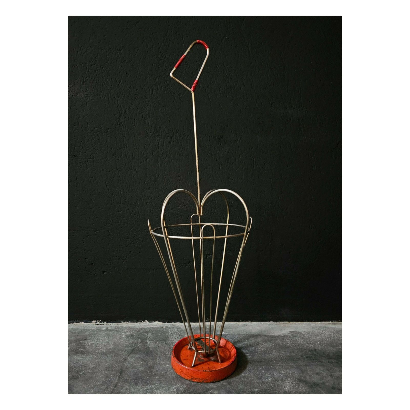 Mid Century Modern Umbrella Stand // Vintage Umbrella Stand In Style Of Mathieu Mategot // Made In France In 1950s