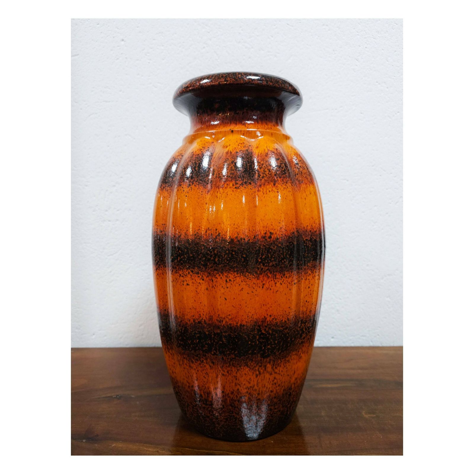 Mid Century Modern Vase By Scheurich Model 226 40 // Xl Fat Lava Vase // Made In West Germany In 1960s