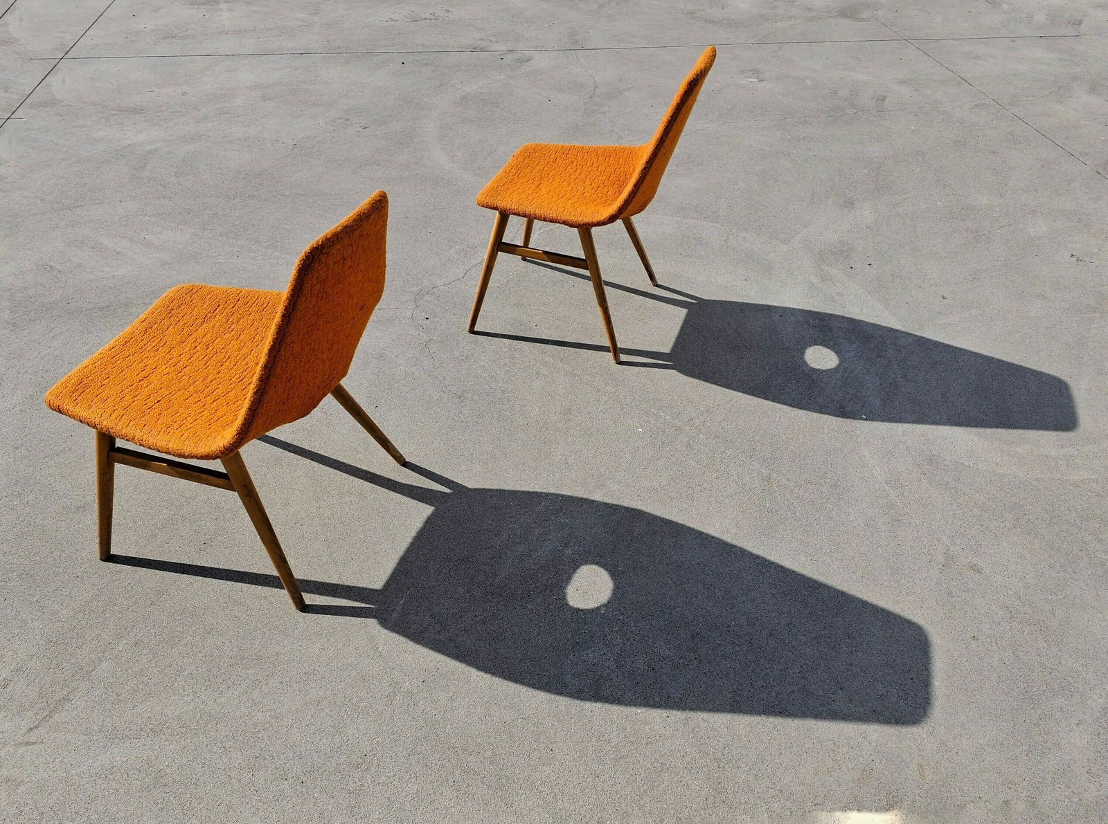 Pair Of Rare Mid Century Modern Lounge Chairs By Judit Burian With Original Fabric // Made In Hungary In 1959 photo buy