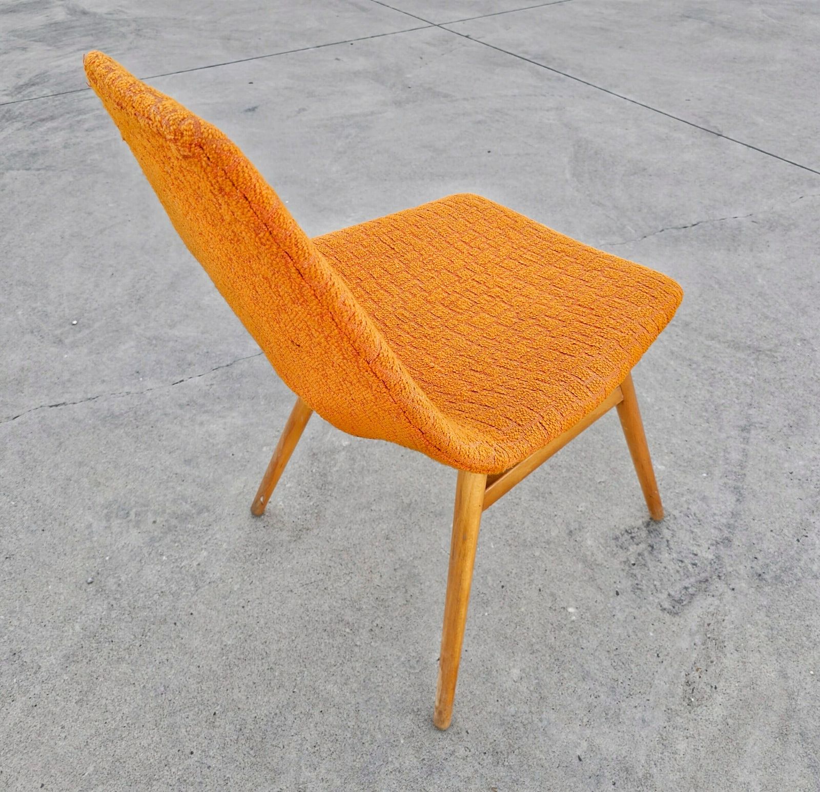 photo for sale Pair Of Rare Mid Century Modern Lounge Chairs By Judit Burian With Original Fabric // Made In Hungary In 1959