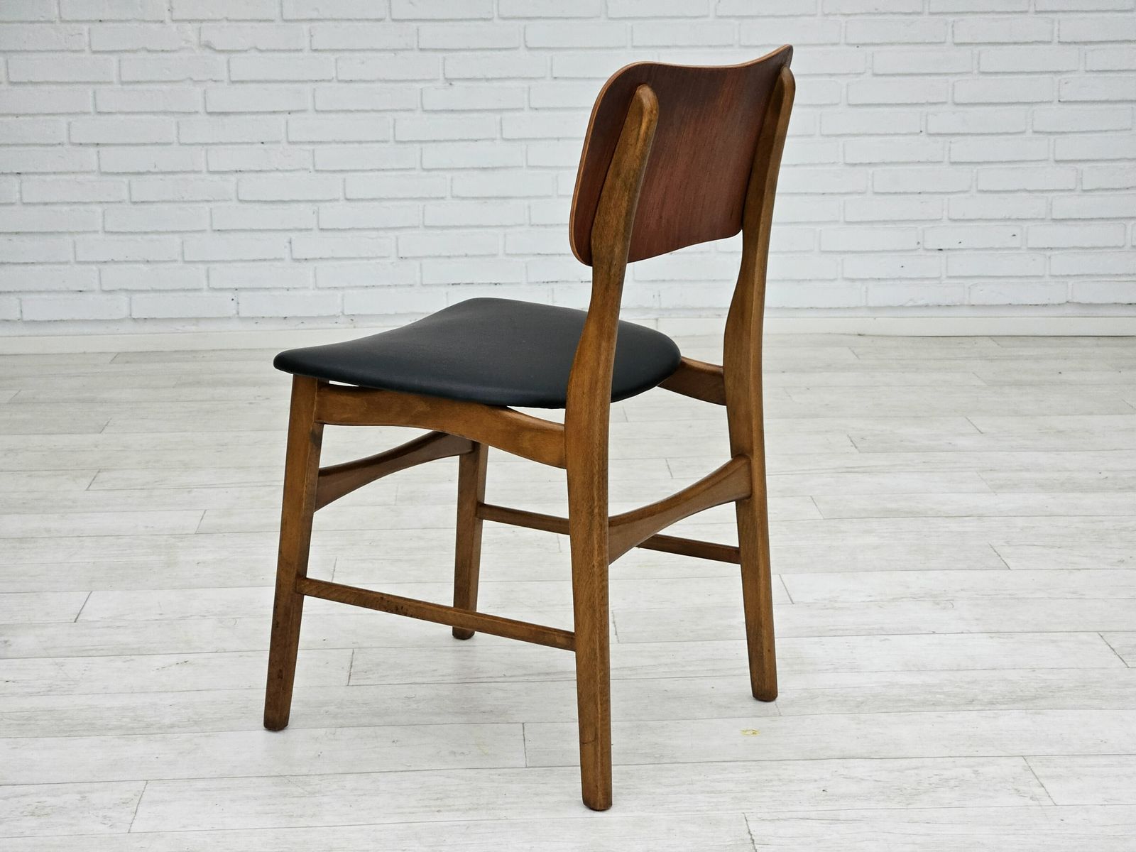 Furniture 1960s, Danish Design By Ib Kofod Larsen, Set Of 3 Dining Chairs Model 62. photo