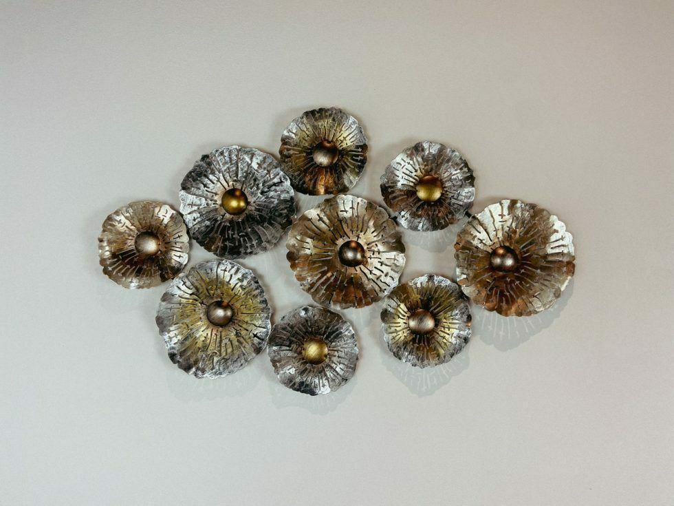 Xl Metal Flower Sculpture For The Wall – 72 Cm
