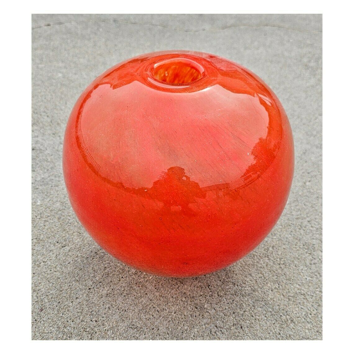 Rare Murano Glass Vase Done In Vibrant Red Glass // Stunning Murano Glass Vase // Made In Italy In 1950s photo Home Decor