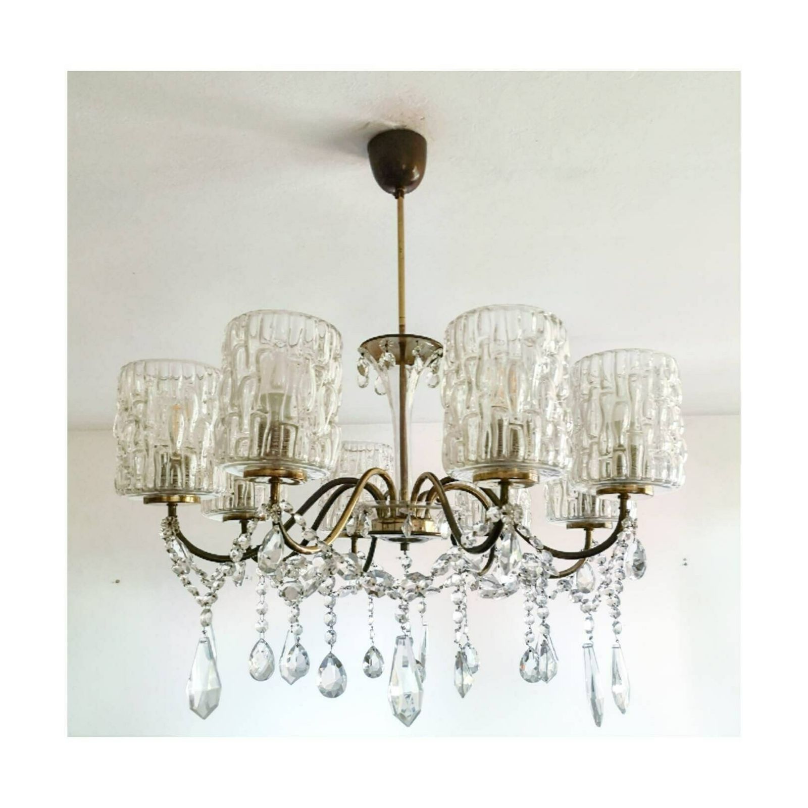 Mid Century Modern Crystal Chandelier By Rupert Nikoll // Vintage Crystal Chandelier // Luxurious Crystal Chandelier // Made In Austria photo furniture