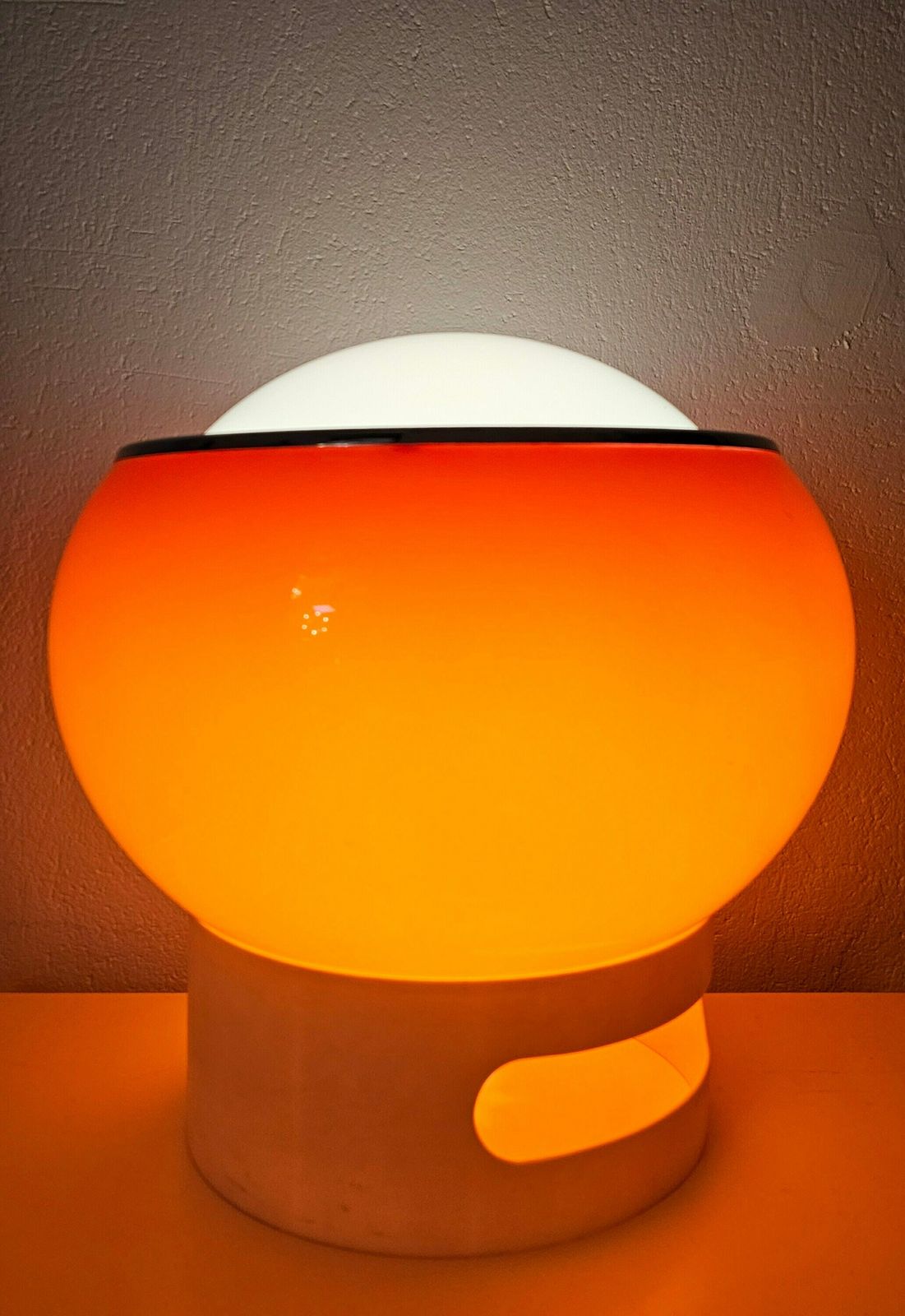 Very Rare Orange Clan Lamp By 6g Studios For Harvey Guzzini / Guzzini Lamp For Meblo / Guzzini Clan Lamp / Made In Yugoslavia In 1970s