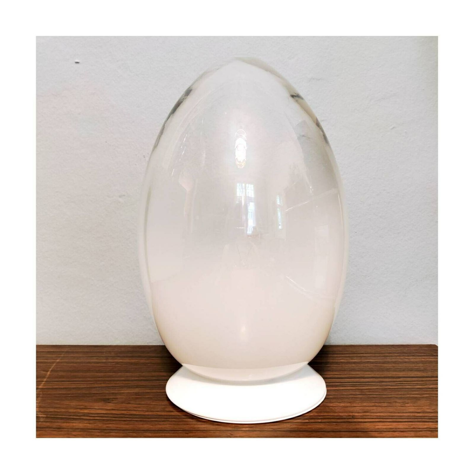 Goffredo Reggiani Murano Glass Egg Shaped Lamp // Mid Century Modern Accent Lamp // Mazzega Egg Lamp // Made In Italy In 1970s