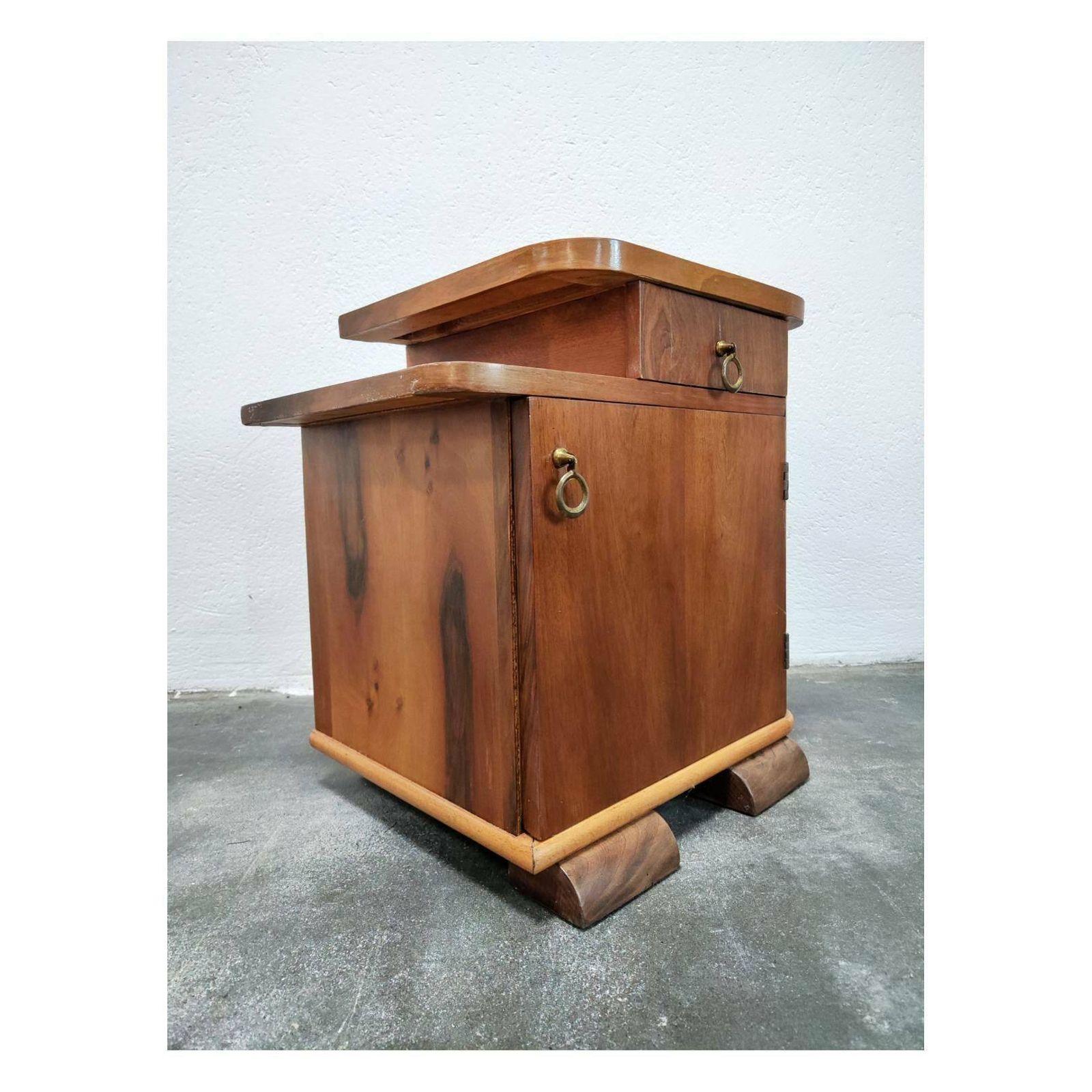 photo furniture Pair Of Beautiful Art Deco Nightstands // Antique Bedside Tables // Pair Of Antique Bedside Cabinets // Made In Yugoslavia In 1930s