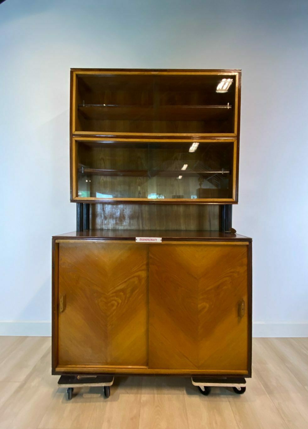 Characteristic Display Cabinet From The Old School, 1960's photo for sale