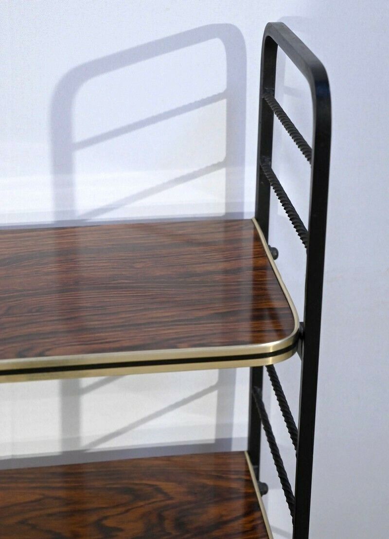 Pair Of Metal And Laminate Shelves – 1950 photo vintage