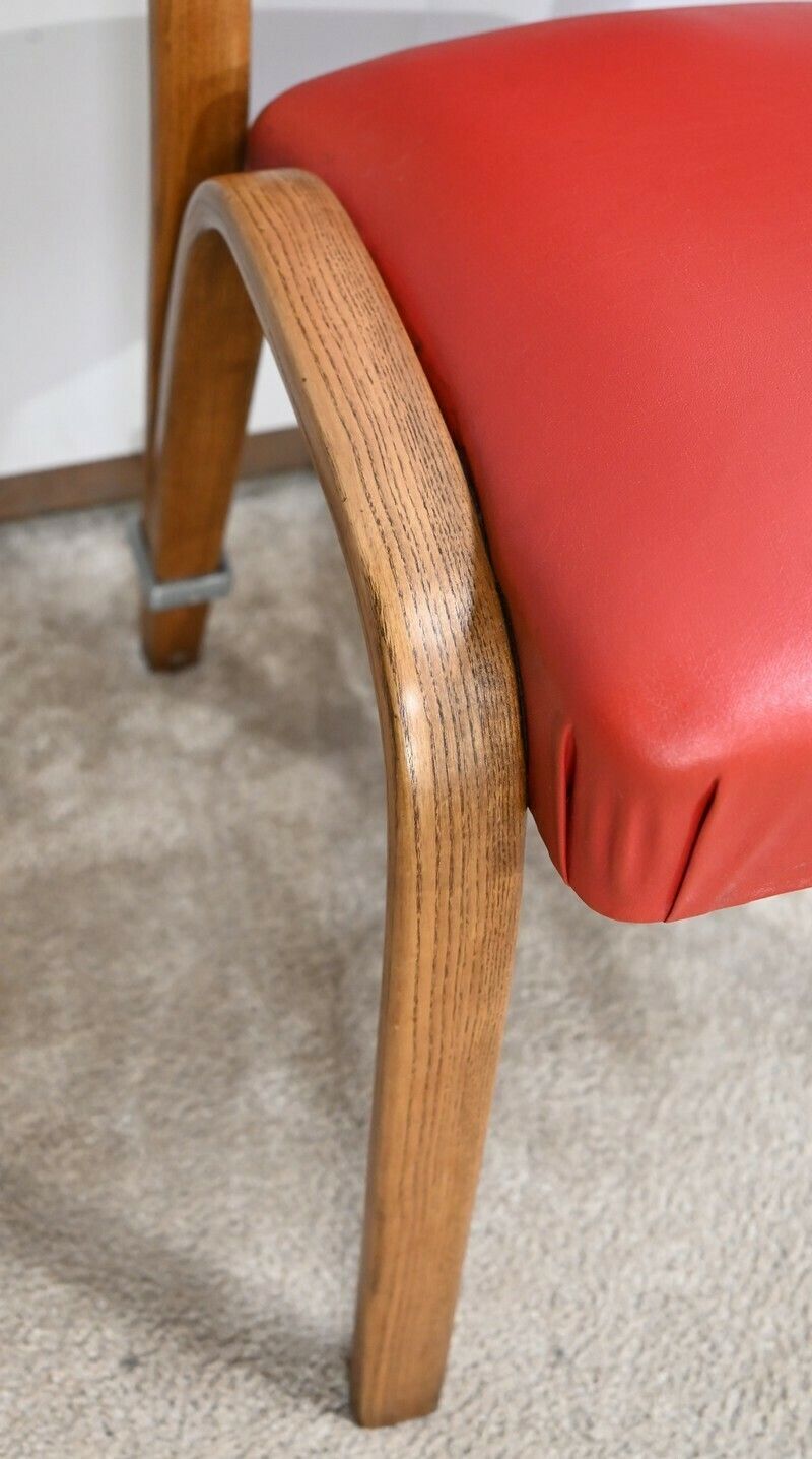 Pair Of “Bow Wood” Chairs, Signed H.Steiner – 1950 photo vintage