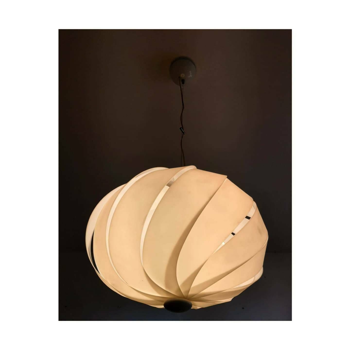 Alicante Suspension Lamp Designed By Emanuele Ponzio For Guzzini // Harvey Guzzini Pendant // Guzzini For Meblo // Made In Yugoslavia photo for sale