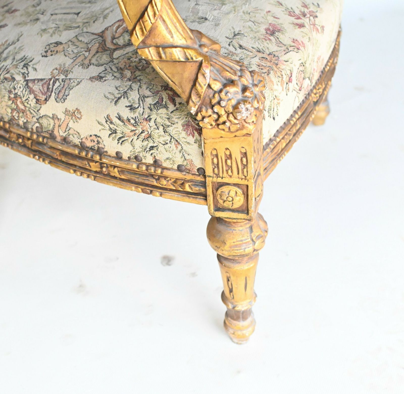 photo furniture French Arm Chairs Gilt Seats Empire Hand Carved