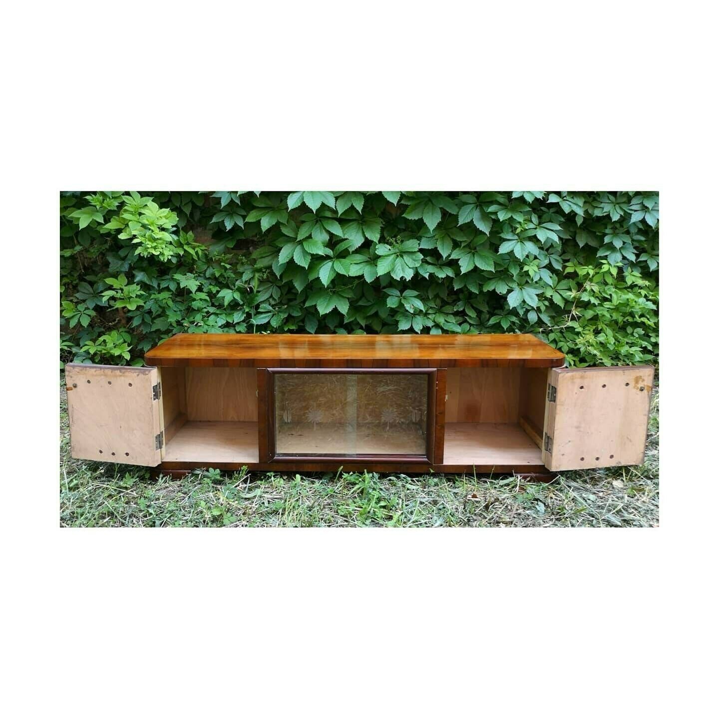 Low Art Deco Cabinet / Small Art Nouveau Credenza / Art Deco Display Cabinet / Antique Low Cabinet / Made In Yugoslavia / Art Deco Console photo vintage
