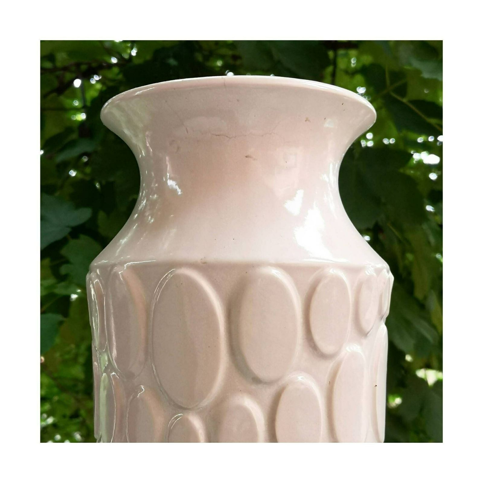 1960s Extra Large Jasba Vase // West German Pottery // Mid Century Modern Pottery // Jasba Vase // White Vase // Made In West Germany photo for sale
