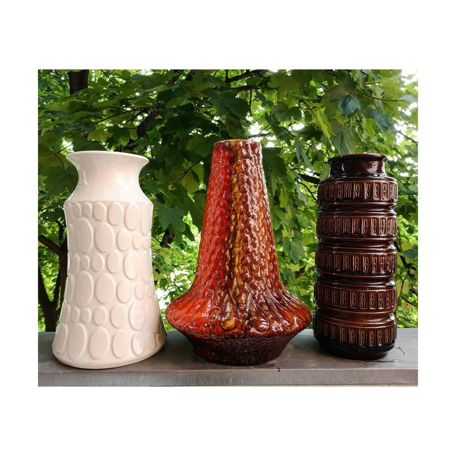 1960s Extra Large Jasba Vase // West German Pottery // Mid Century Modern Pottery // Jasba Vase // White Vase // Made In West Germany photo vinterior
