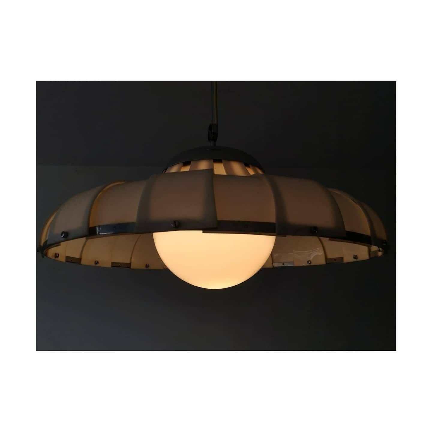 1970s Space Age Pendant Light By Meblo Guzzini Cooperation // Large Space Age Chandelier // Made In Yugoslavia photo Lighting