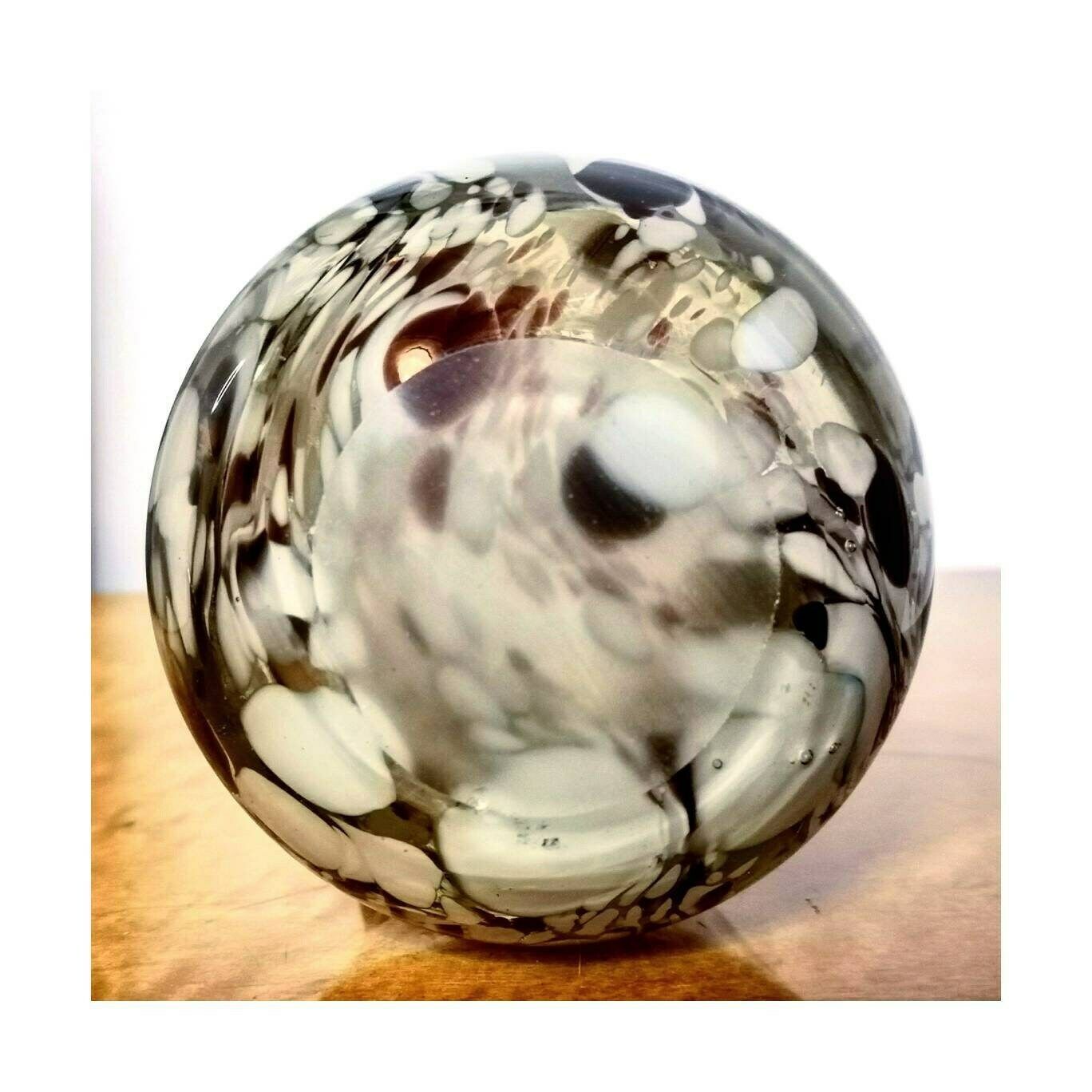 Thick Glass Sculptural Vase // Murano Glass Thick Artistic Vase // Mid Century Modern Fused Colour Vase Made In Yugoslavia photo Home Decor