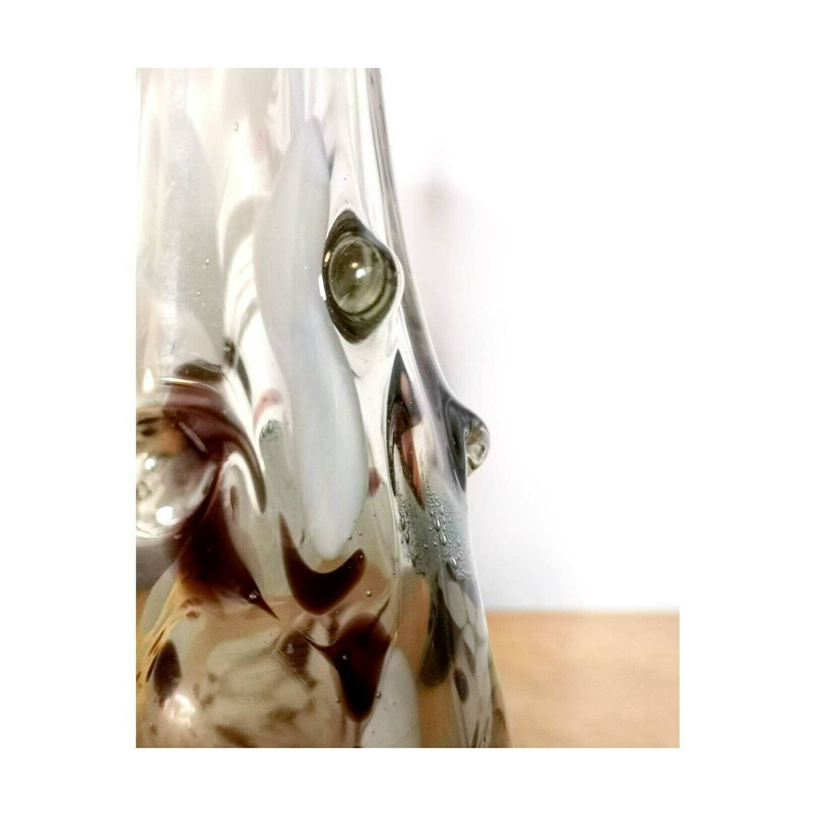 Thick Glass Sculptural Vase // Murano Glass Thick Artistic Vase // Mid Century Modern Fused Colour Vase Made In Yugoslavia photo 97.0