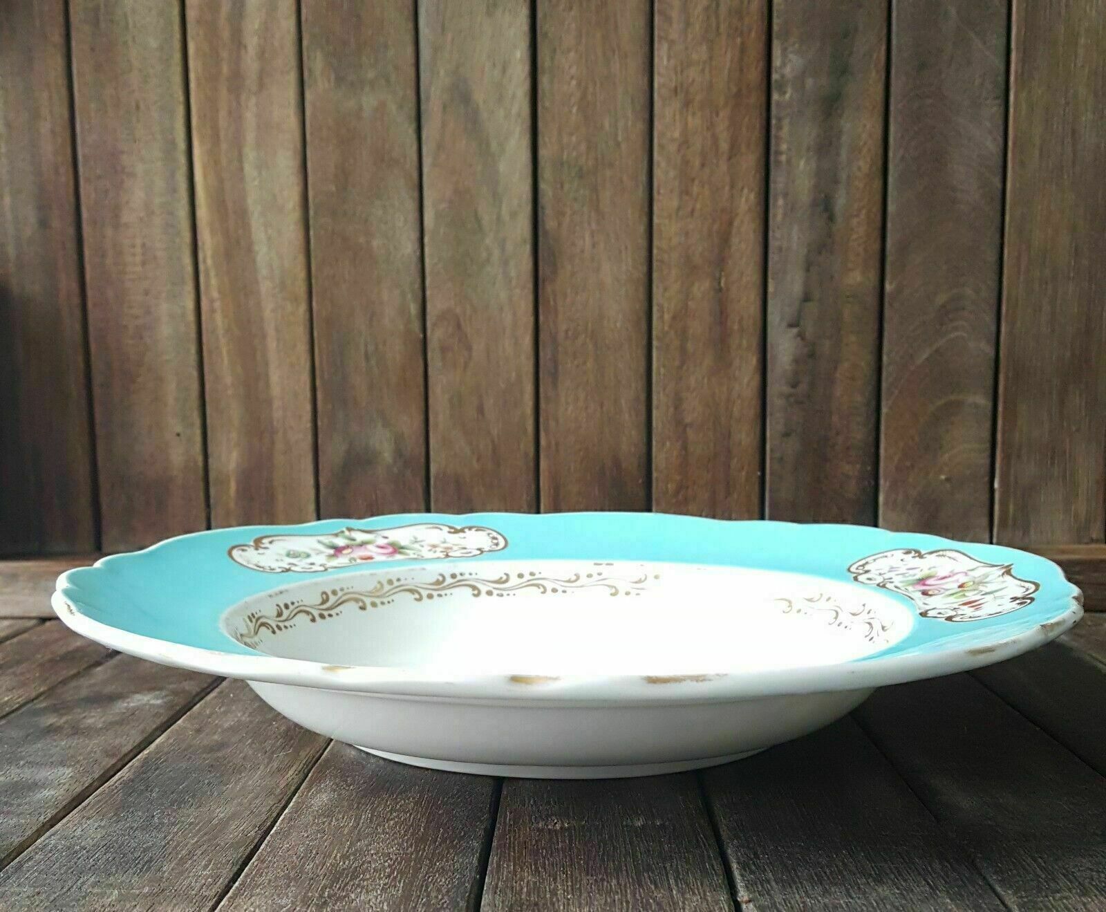 Society Of Arts Rare Coalport Feltspar Antique Turquoise Plate/Dish C1820 photo Home Decor