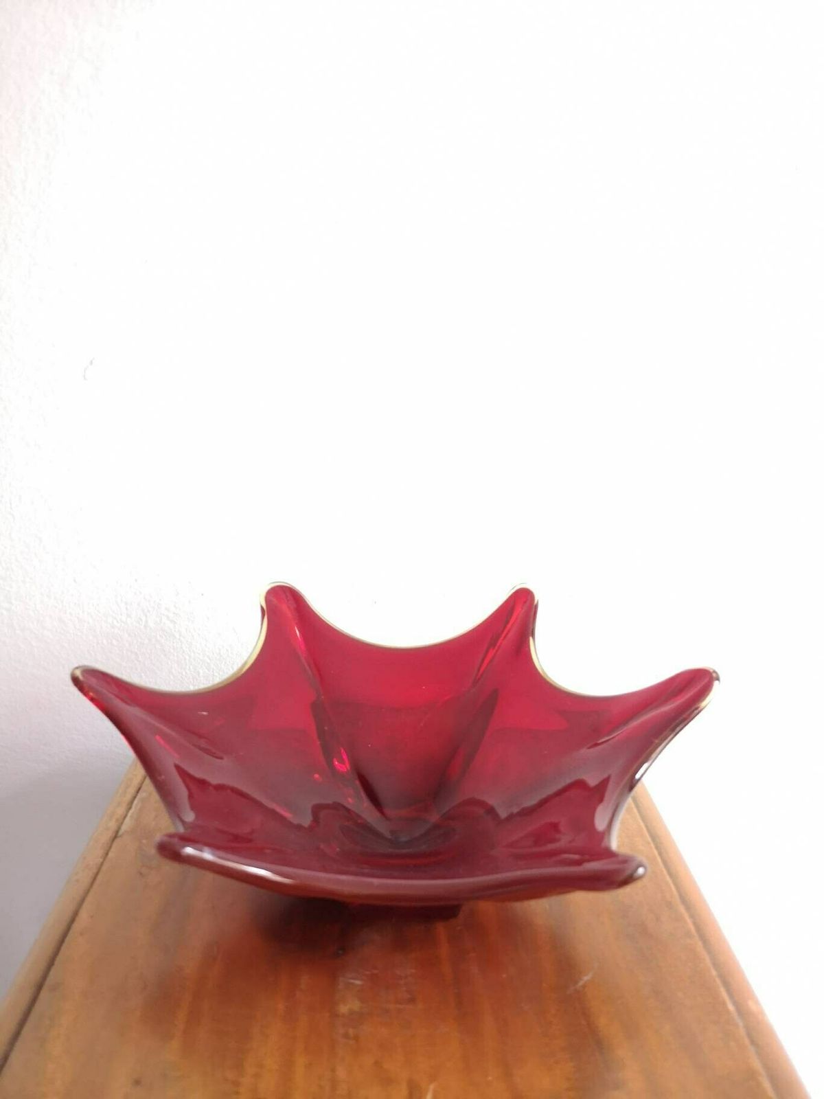 1970s Handmade Murano Glass Fruit Bowl, Made In Yugoslavia // Star Shapped Vintage Jewlery Holder // Mid Century Modern Jewlery Holder photo furniture