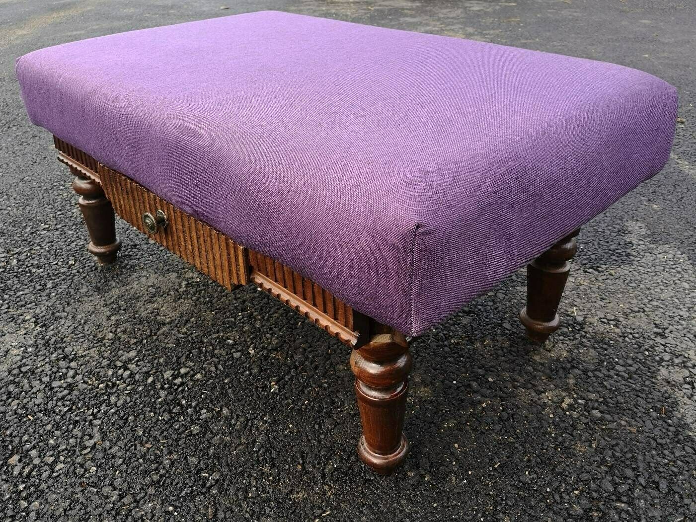 1800s Footrest Or A Small Ottoman // Antique Tabouret // Antique Footrest photo furniture