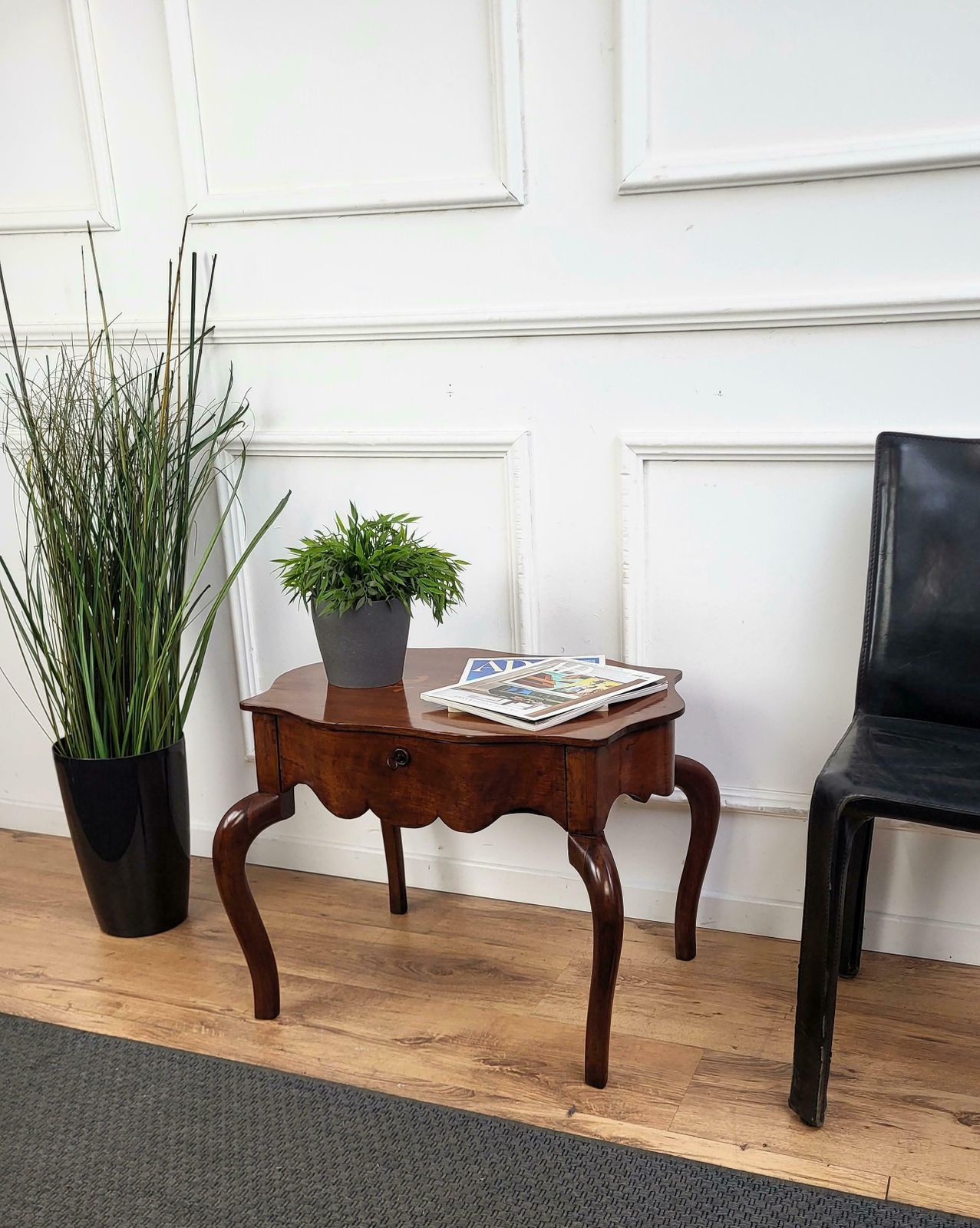 Neoclassical Italian Walnut Inlay Marquetry Spider Coffee Sofa Or Side Table photo furniture