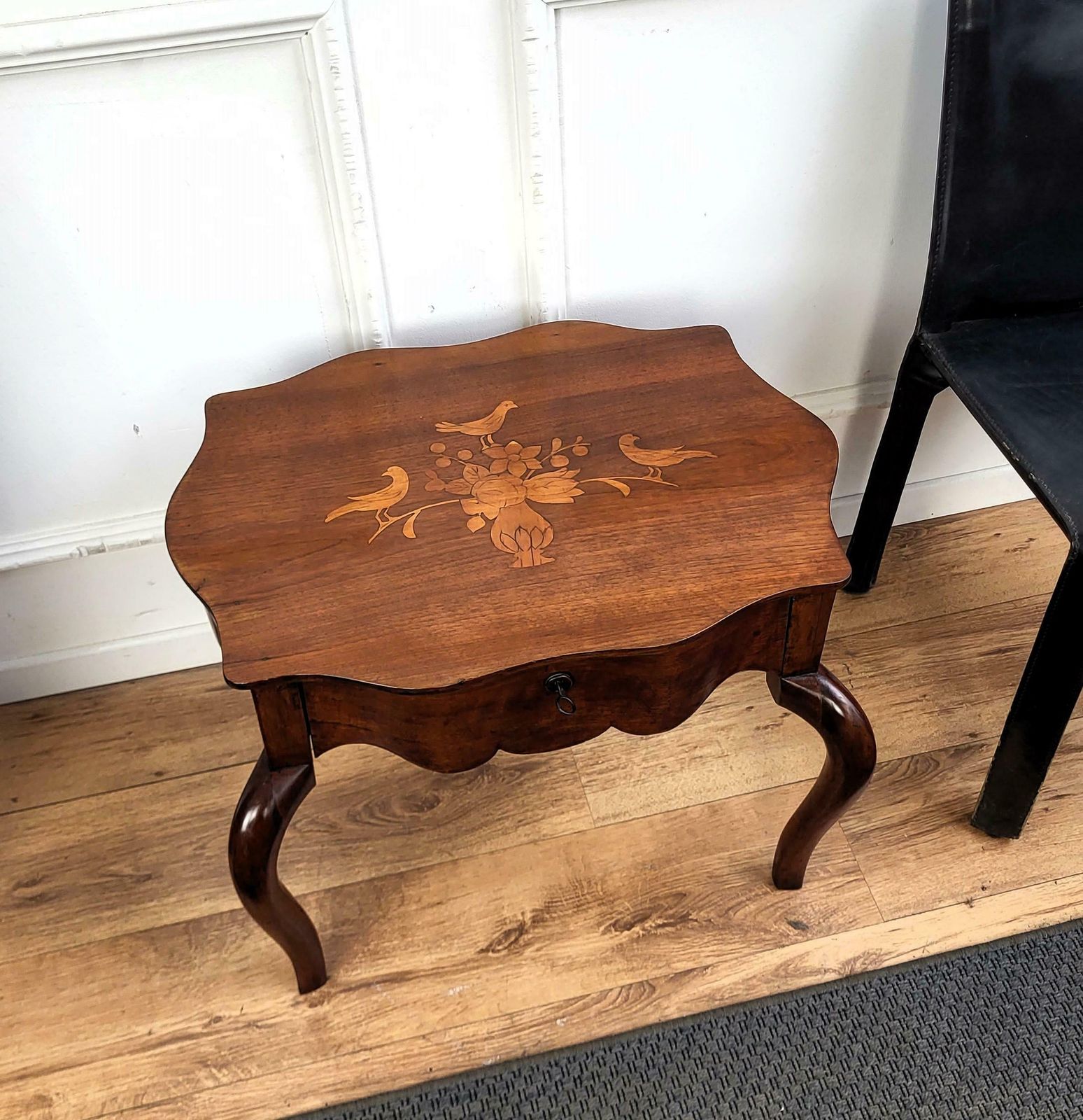 Neoclassical Italian Walnut Inlay Marquetry Spider Coffee Sofa Or Side Table photo 1099.0