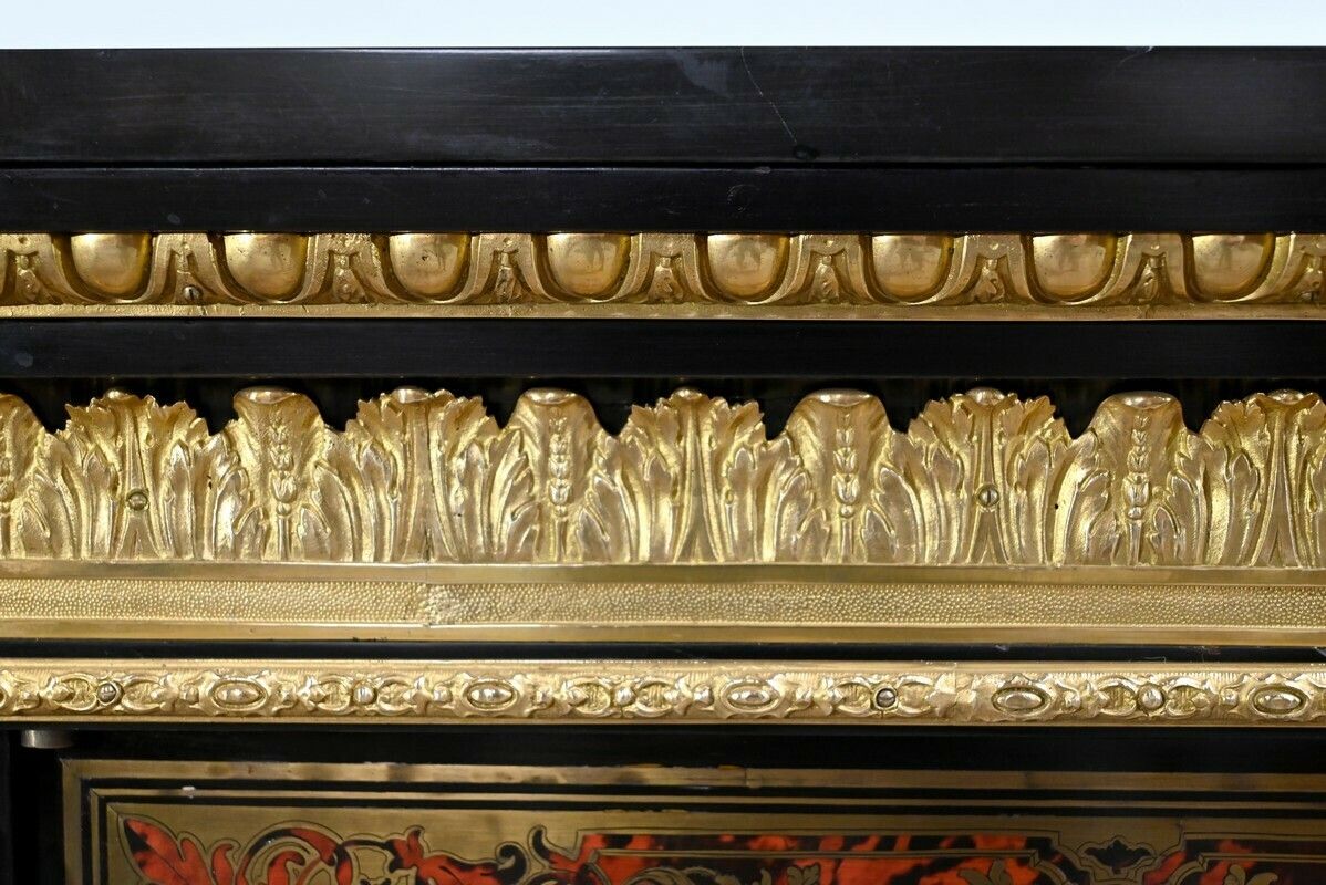 Blackened Pear Wood Support Unit, Boulle Spirit, Napoleon III Period – Mid 19th Century photo buy