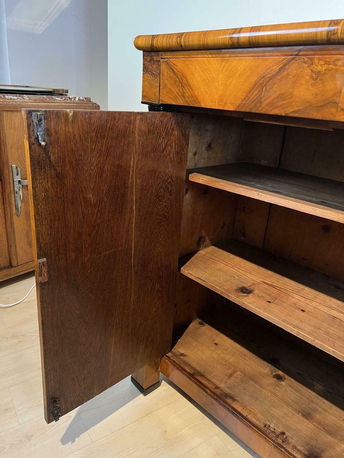 photo vinterior Large Biedermeier Half Cabinet, Walnut And Ebonised, South Germany, Circa 1820