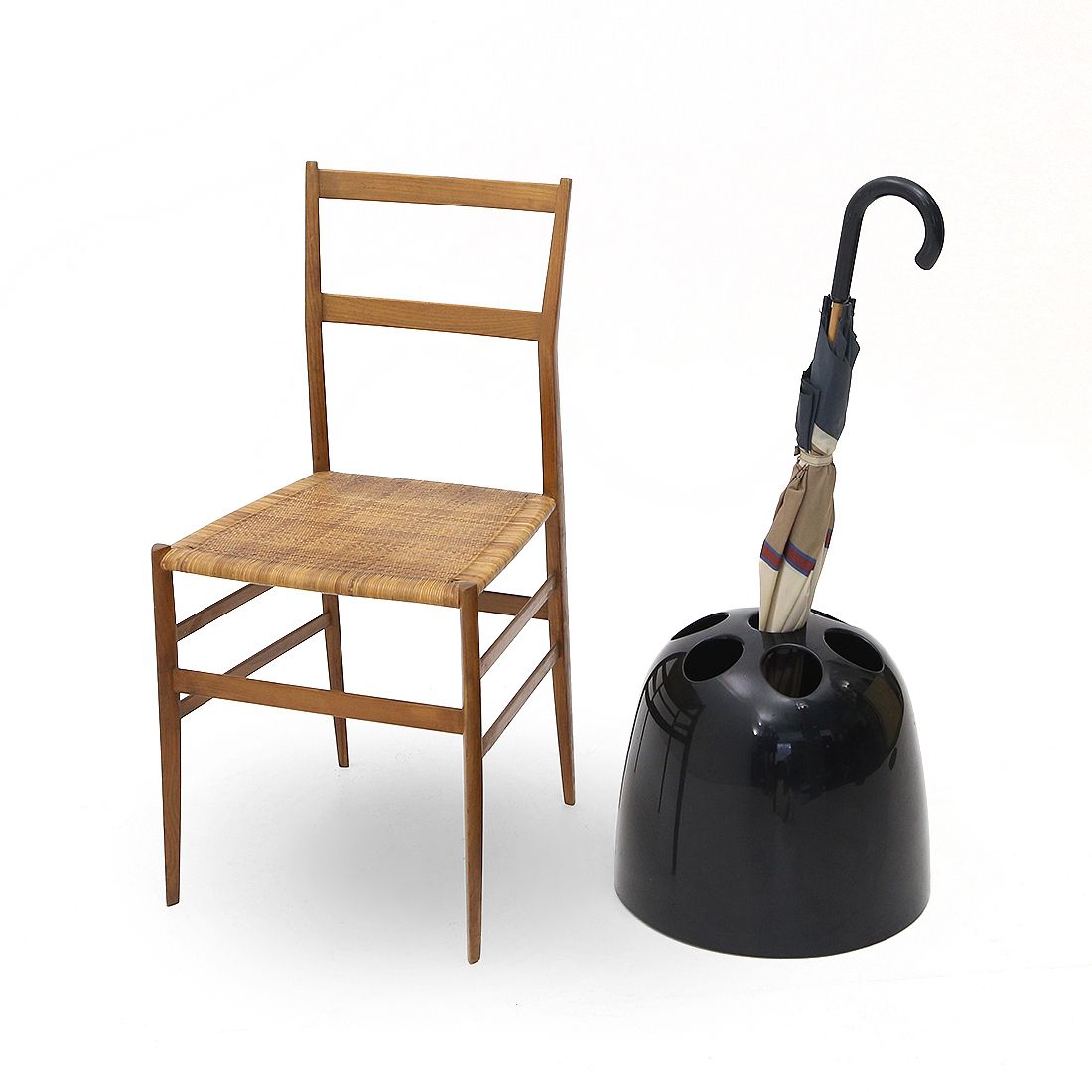 photo for sale Black “Dedalo” Umbrella Stand By Emma Gismondi Schweinberger For Artemide, 1960s