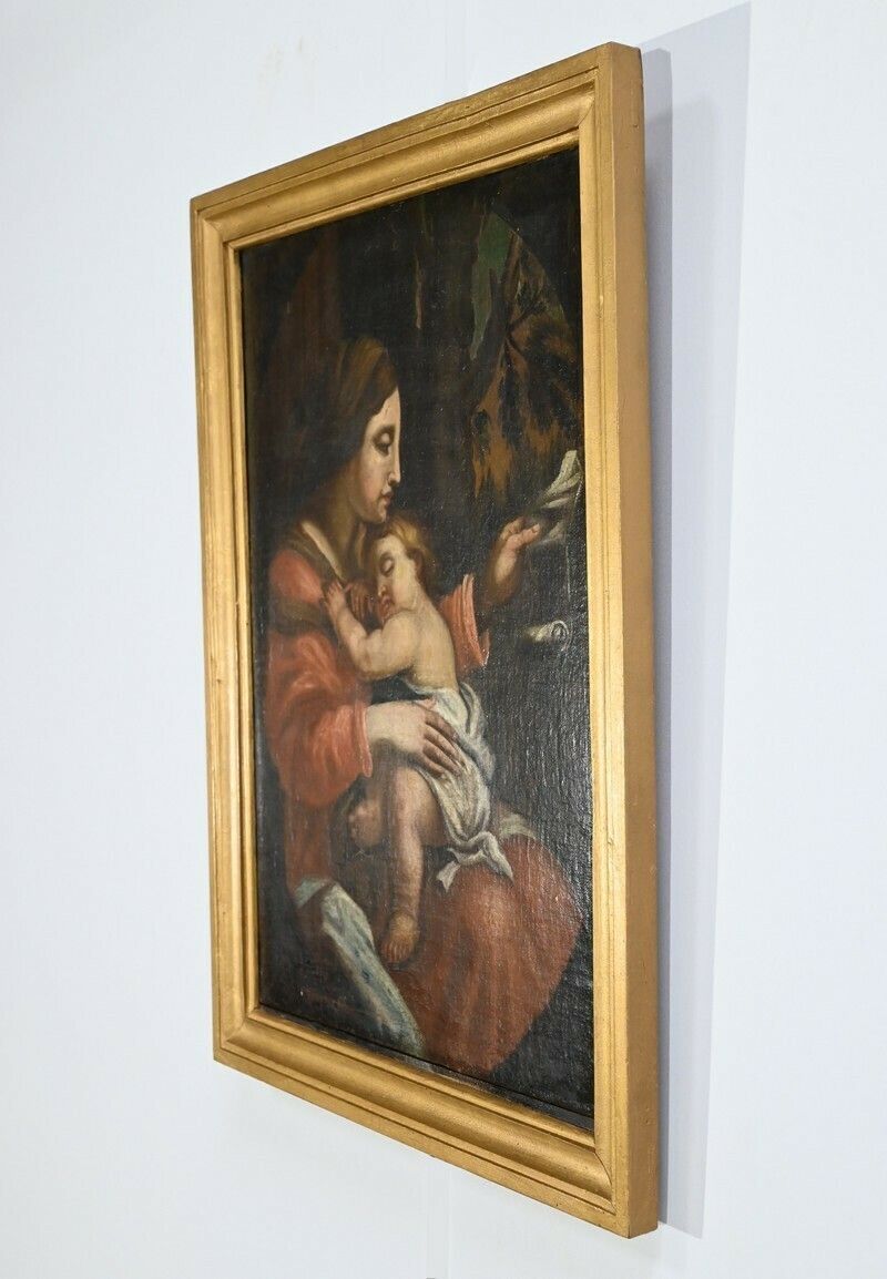 Oil Painting “Madonna And Child”, 19th Century School – Late 19th Century photo for sale