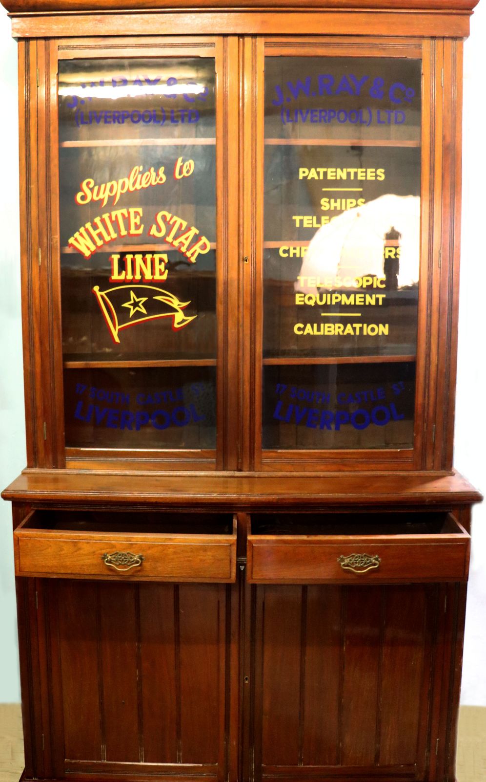 A Wonderful Late 19th Century American Walnut Bookcase Cabinet