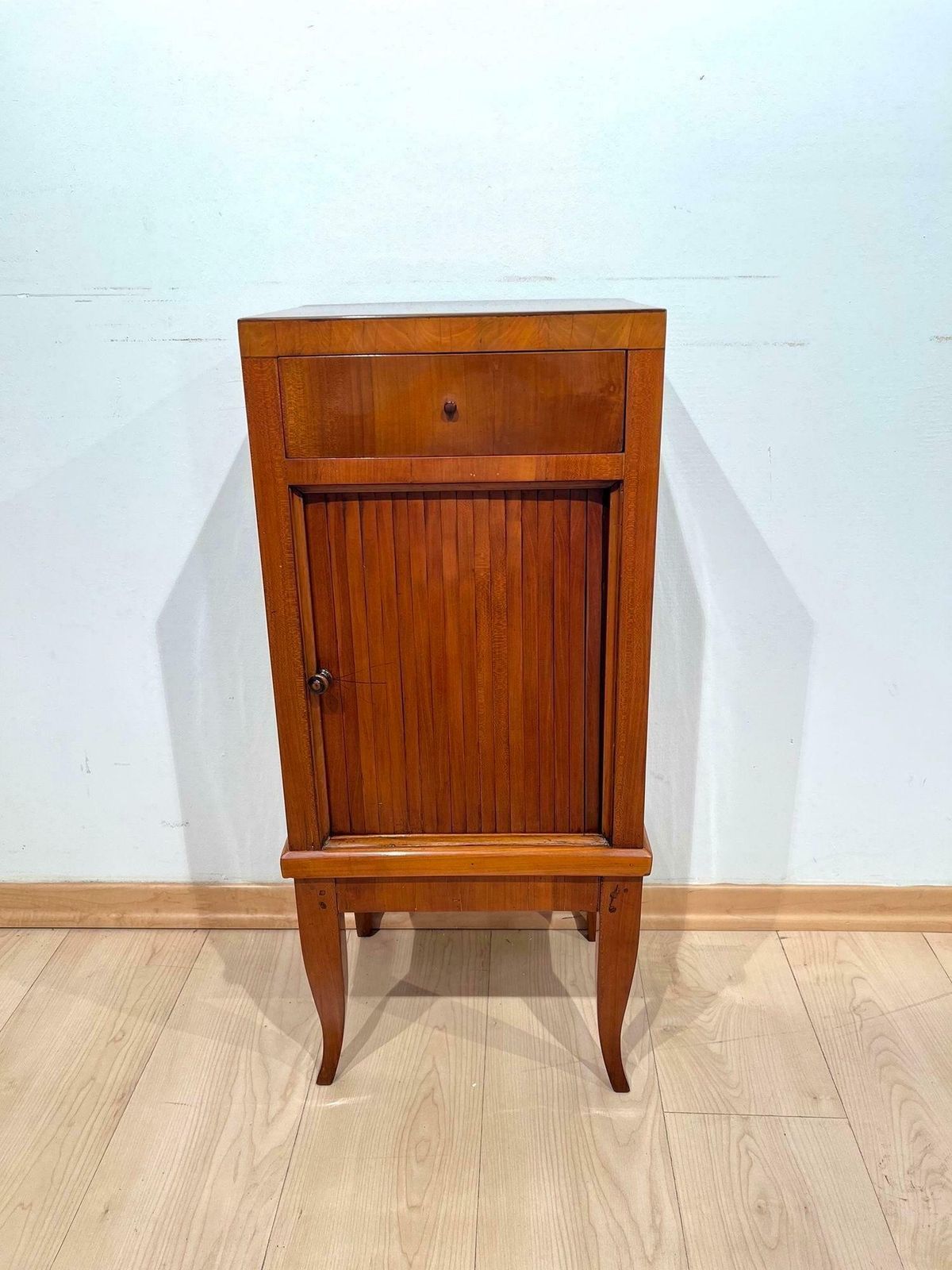 Biedermeier Pillar Cabinet, Cherry Veneer, South Germany Circa 1820 photo furniture