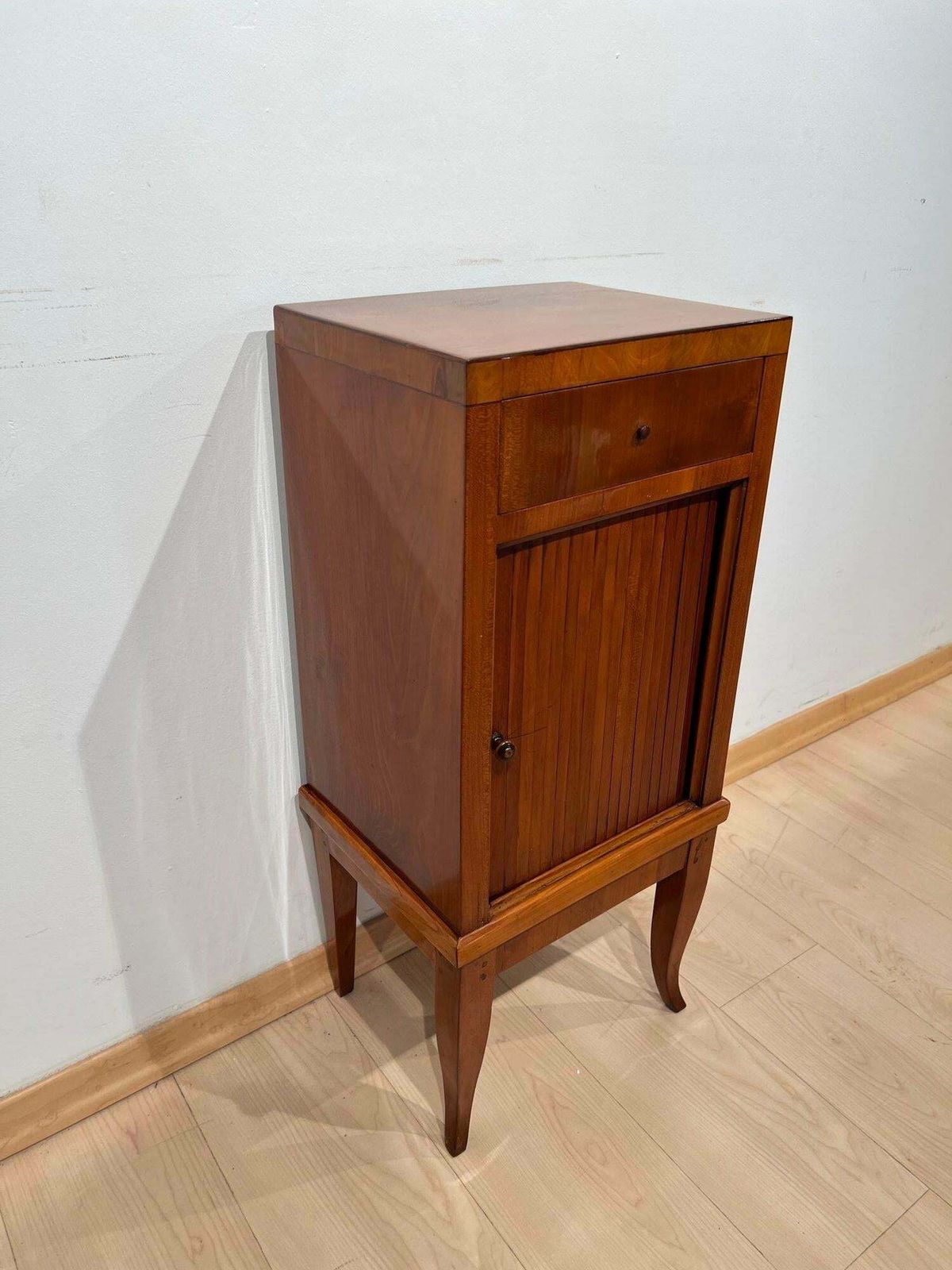 Biedermeier Pillar Cabinet, Cherry Veneer, South Germany Circa 1820 photo Furniture