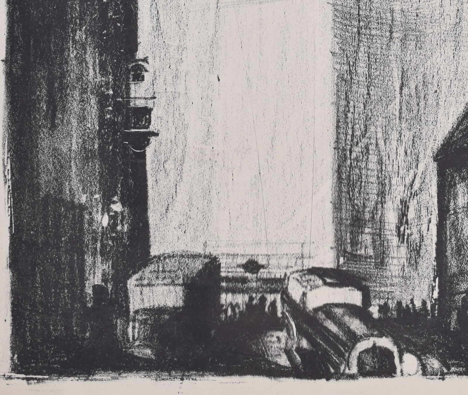 Gerald Mac Spink (Flourished 1920 – 1940) Art Deco City Scene With Engine Car photo Art
