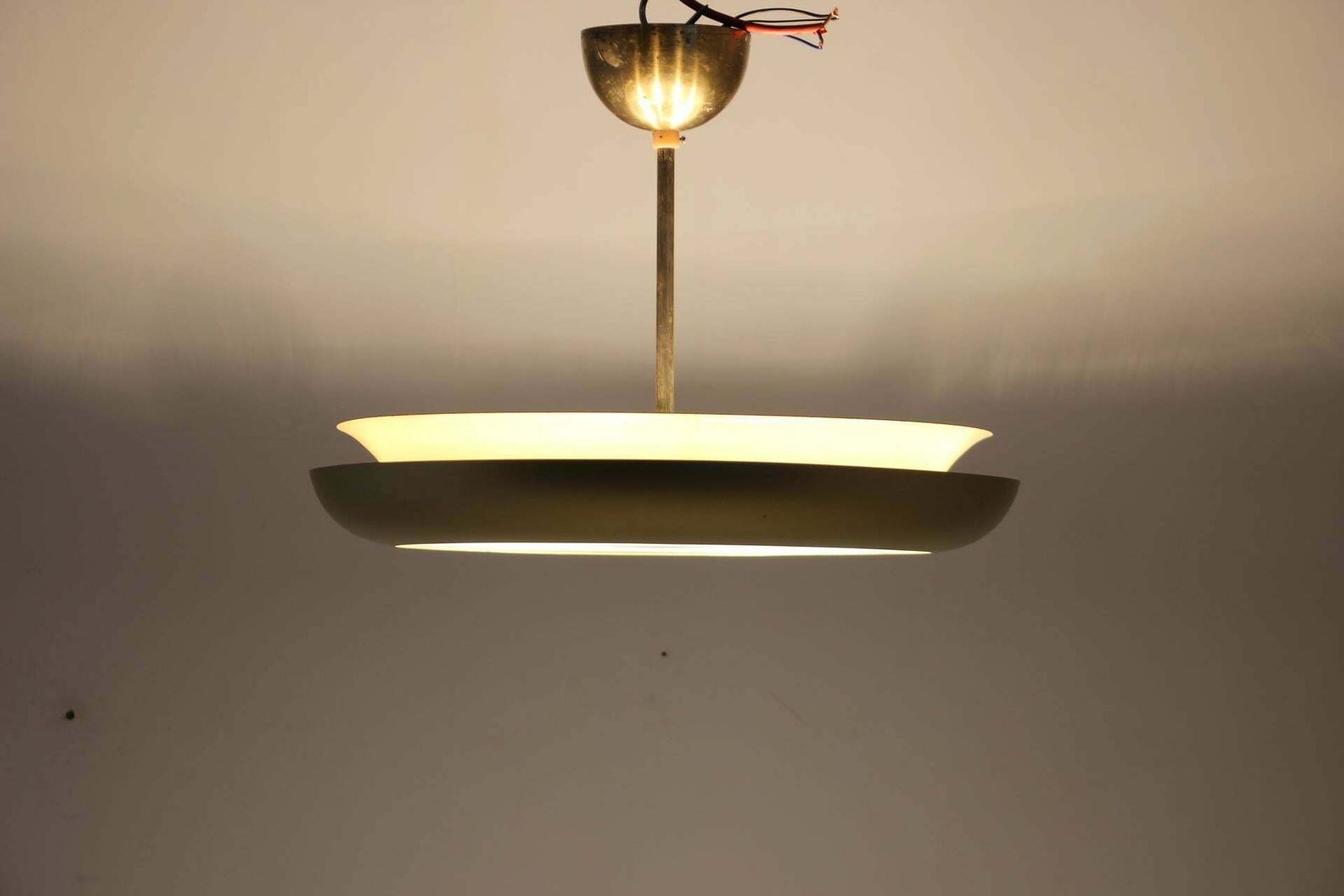 1930s Bauhaus "Ufo" Chandelier By Josef Hurka, Czechoslovakia photo buy