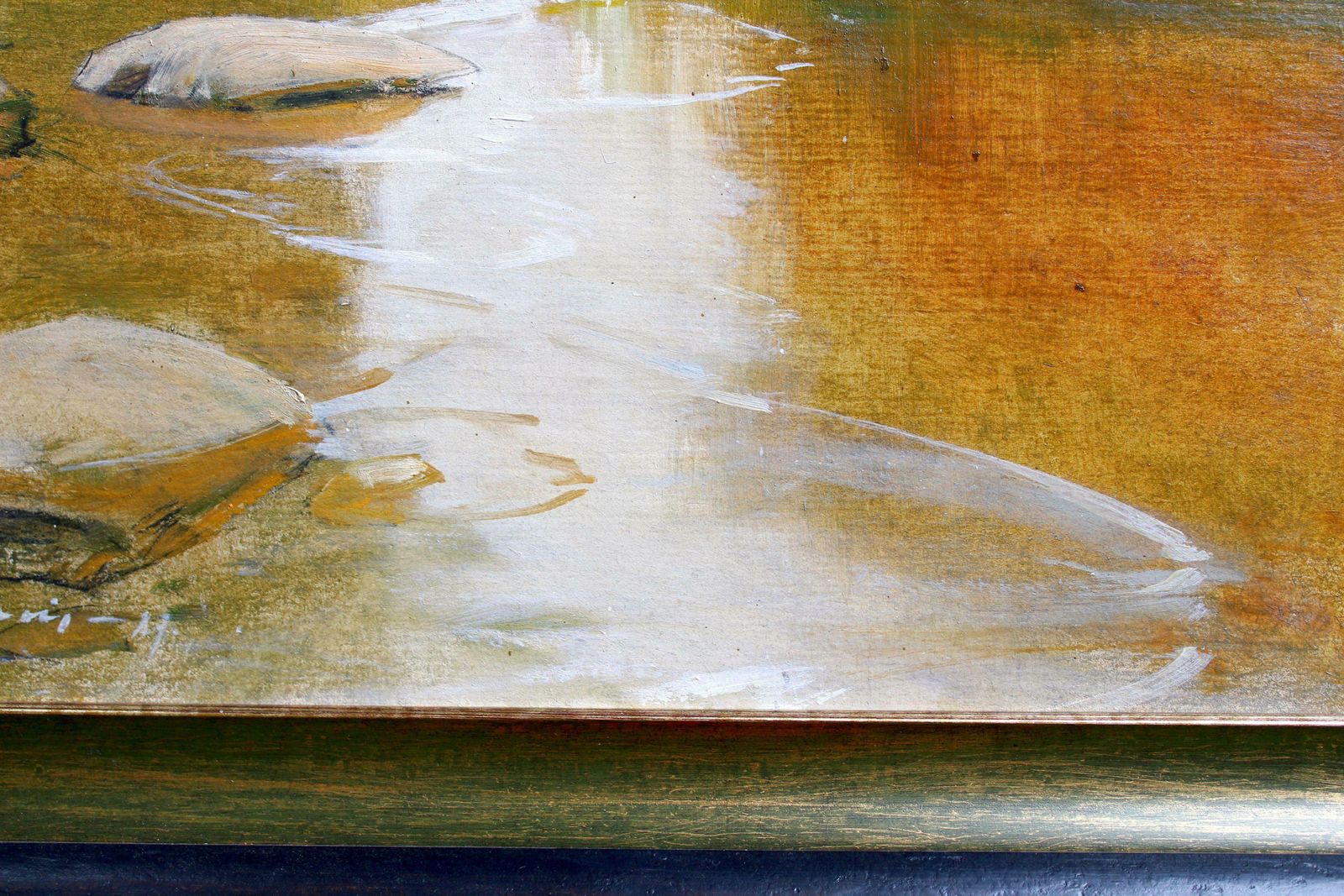 Janis Osis River At Skulte. 1981., Cardboard, Oil,  1981 photo buy