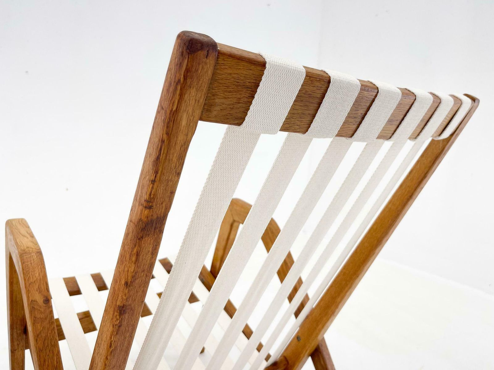 photo furniture Pair Of 1970s Jan Vaněk Oak Armchairs, Czechoslovakia