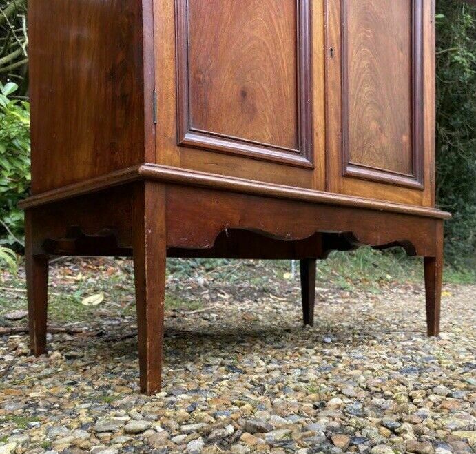 Compact Antique Early C20th Glazed Mahogany Display China Cabinet Bookcase photo vinterior
