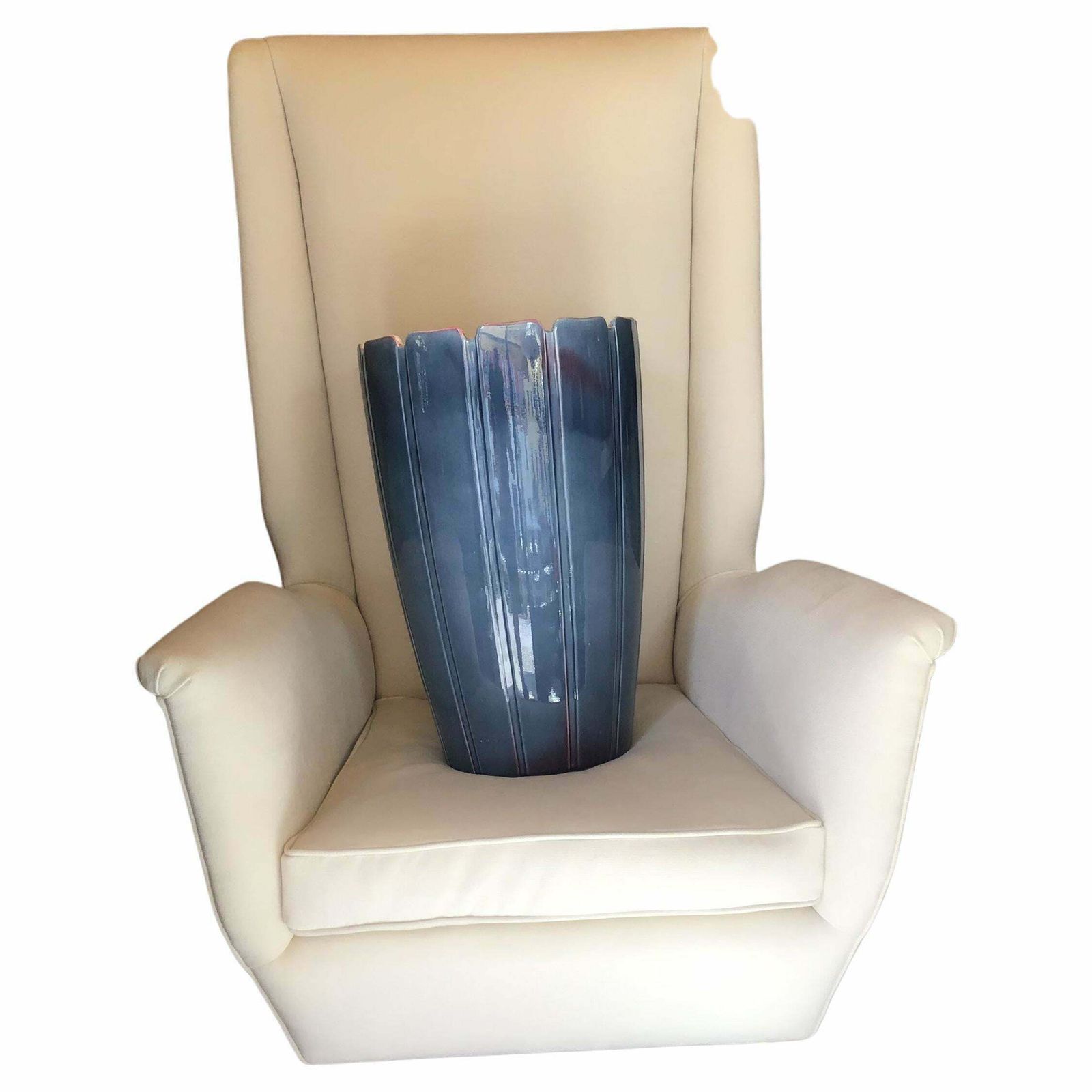 Gio Ponti " Isa" Iconic Armchair Brass Wood Stoffa 1950 Italy photo furniture