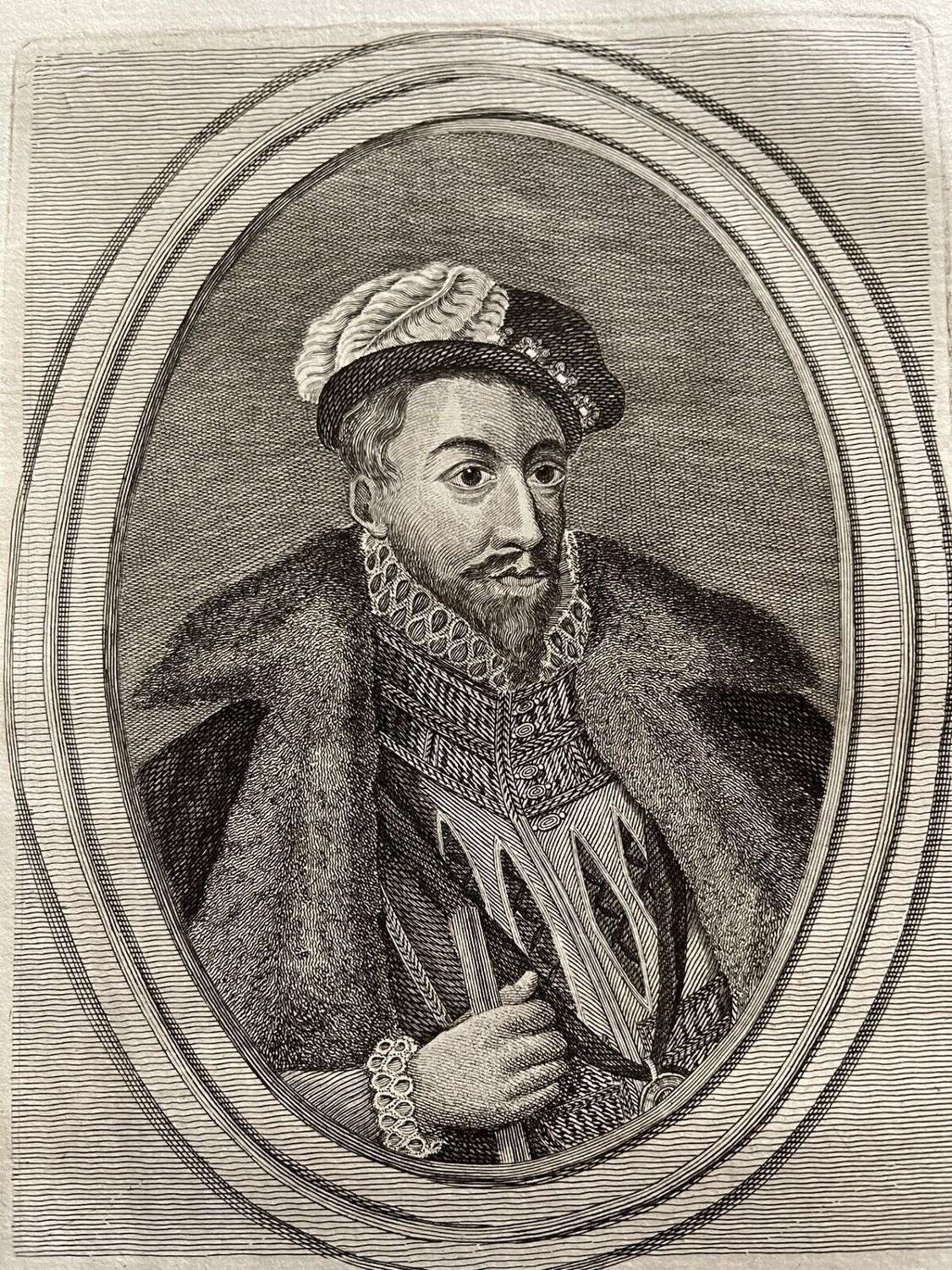 Engraving Of Thomas Radcliffe Earl Of Sussex 1783 By Richard Godfrey photo Art